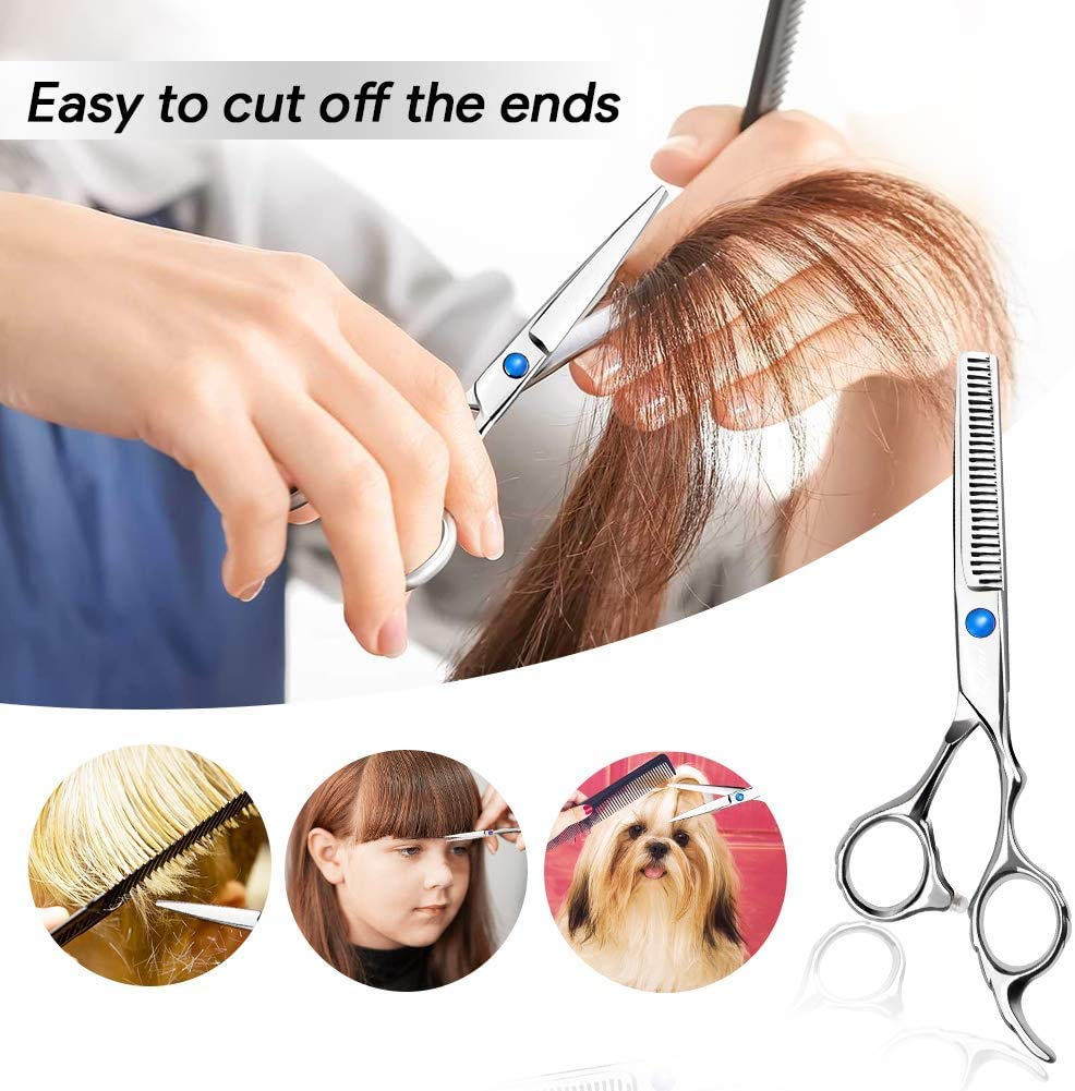 Professional Hairdressing Scissors Set - LeVille Salon & Barber Shears with Thinning Scissors for Hair Cutting, Styling & Trimming | Perfect for Salons, Barbershops & Home Haircuts