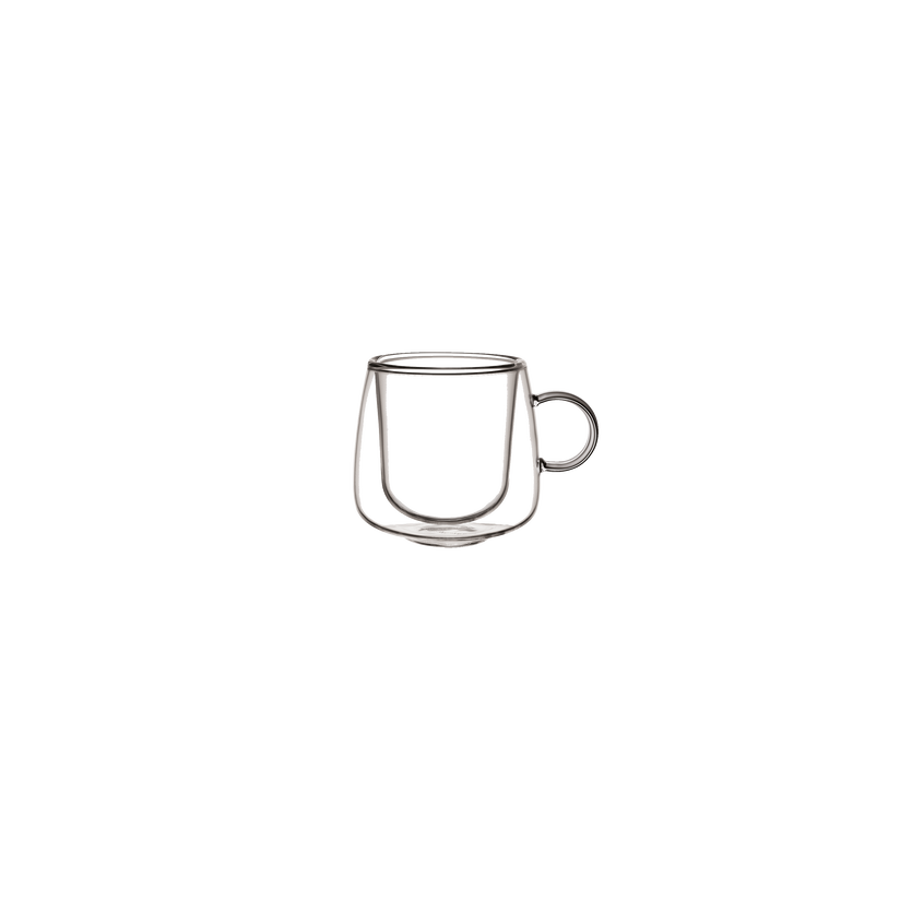 Artesano Glass Espresso Cups - Set of 4, Durable & Heat-Resistant Coffee Cups for Espresso, Cappuccino & Latte - Perfect for Home, Office & Cafe Use