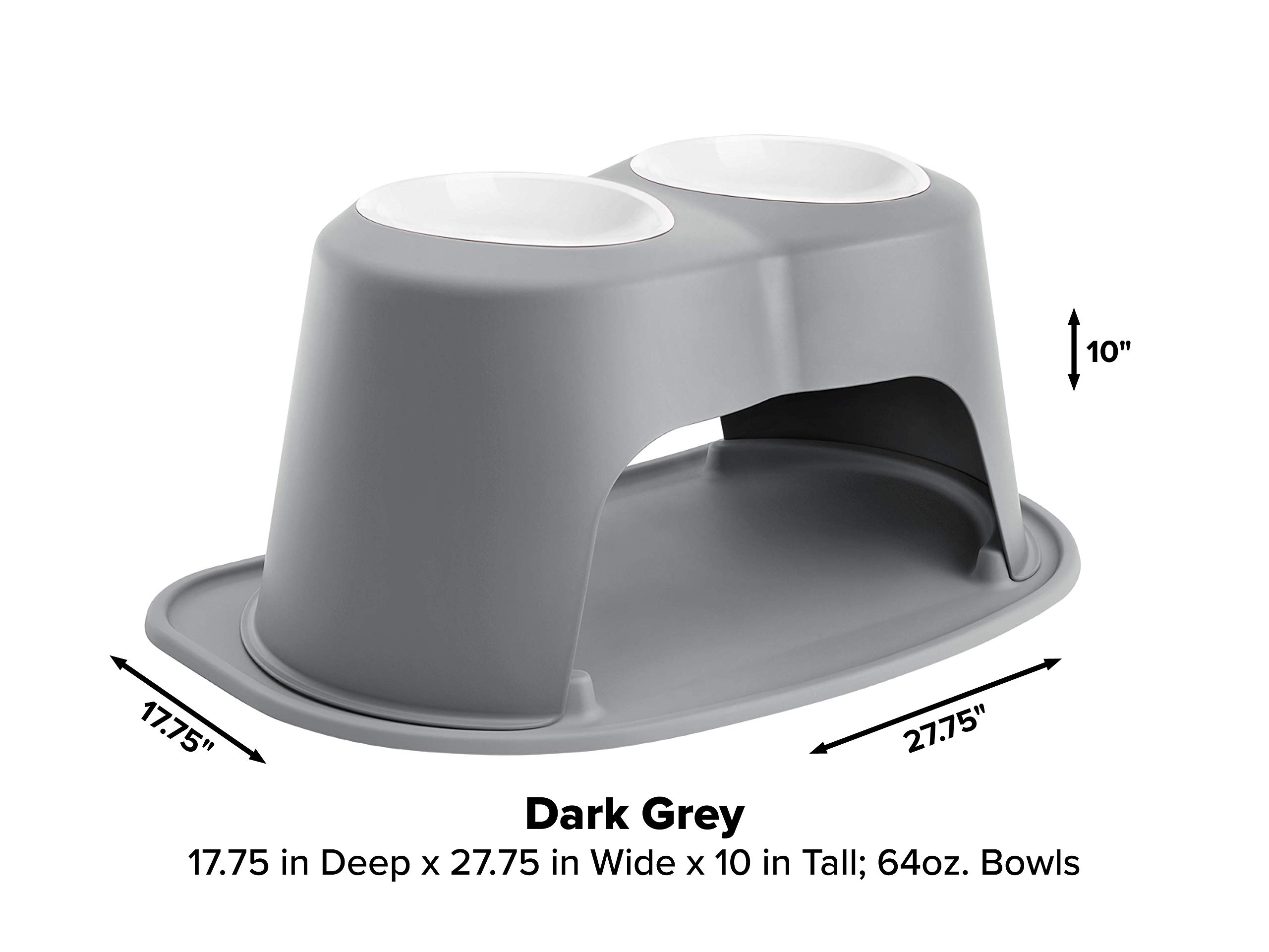 WeatherTech Double High Pet Feeding System with Plastic Dog & Cat Bowls - 10