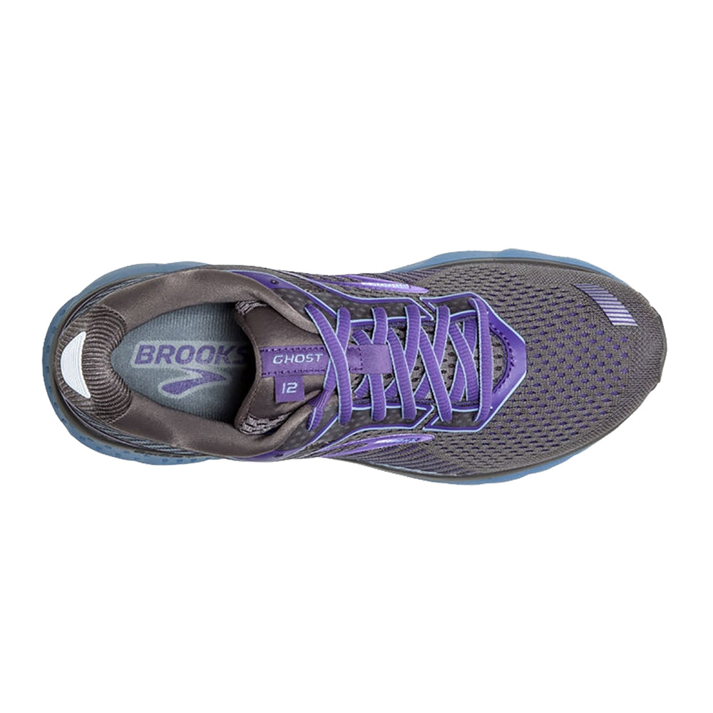Brooks Ghost 12 Women's Running Shoes - Lightweight Cushioned Sneakers for Road Running & Training | Purple Athletic Shoes for Jogging, Gym Workouts & Daily Wear