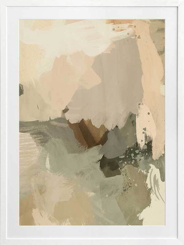 Calm Creation Framed Art Print - Serene Wall Decor for Living Room, Bedroom & Office - Modern Abstract Painting for Home & Office Decor