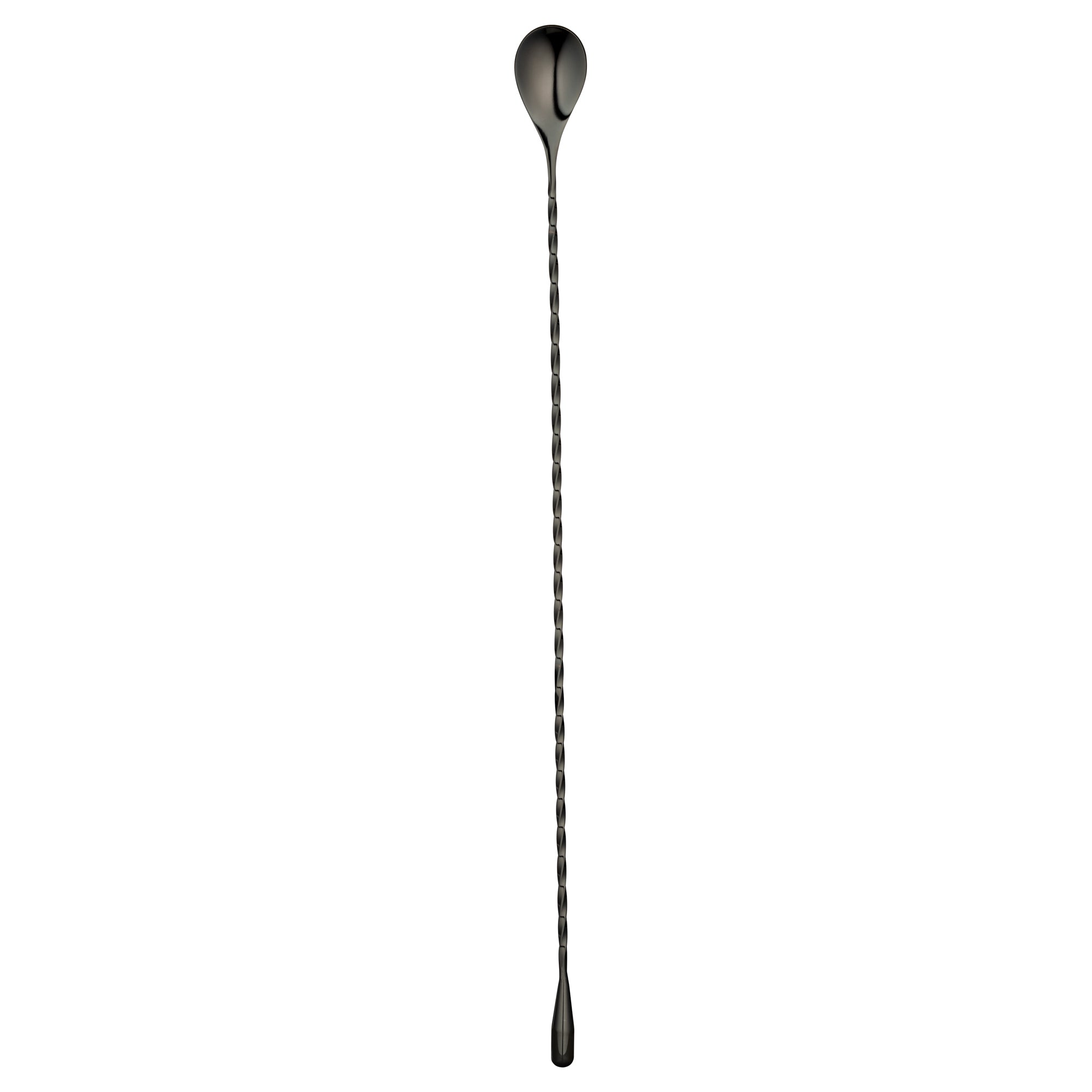 Premium Bar Lux Black Plated Stainless Steel Belicoso Barspoon - 16