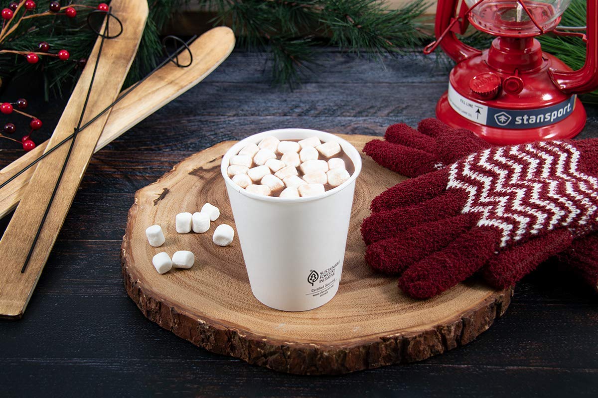 ThermoGuard 12oz White Paper Cups - 600 Count, Insulated Hot & Cold Drink Cups for Coffee, Tea, and Parties - Perfect for Office, Cafes, and Events