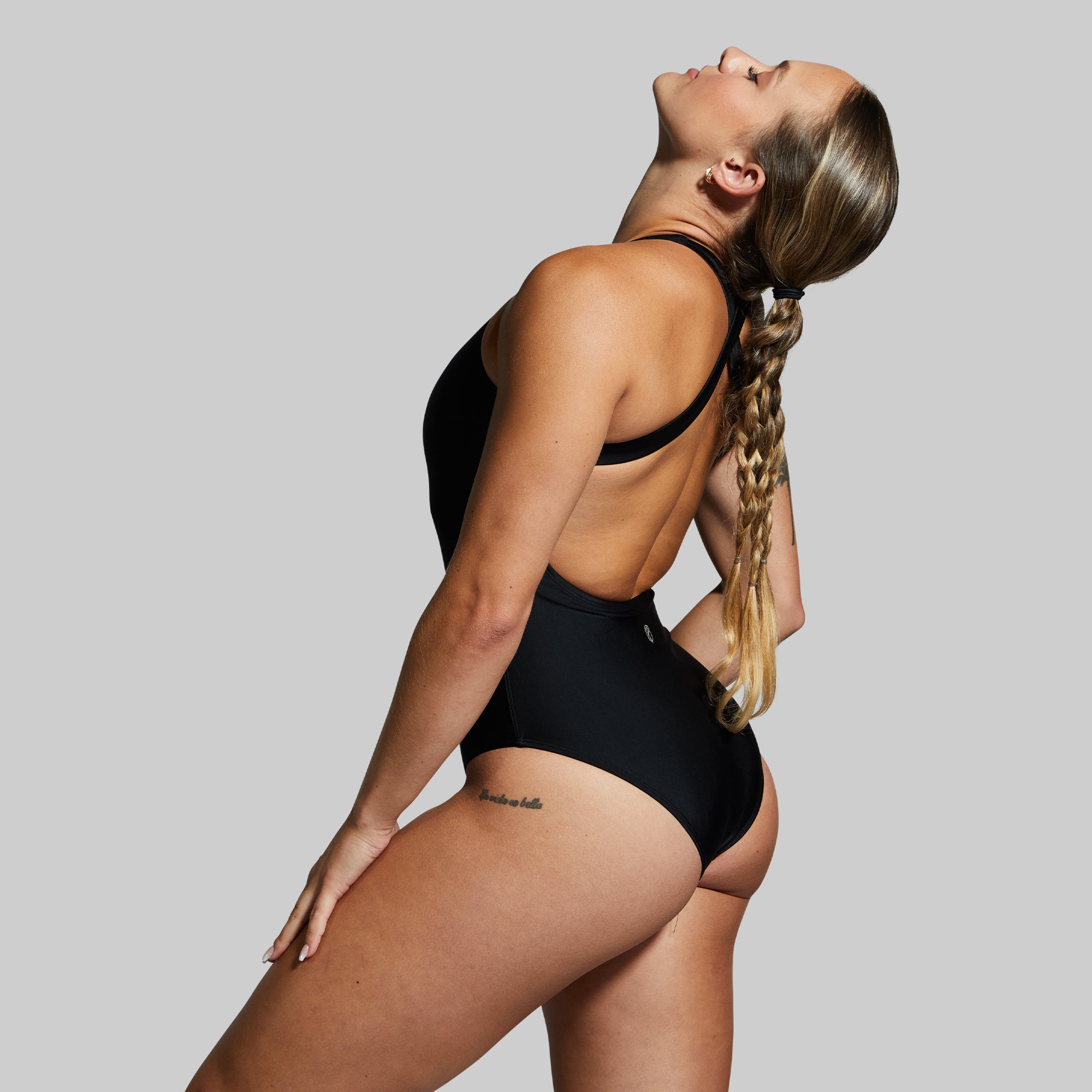 One Piece Swimsuit for Women - Freestyle Black Monokini Bathing Suit - Perfect for Beach Vacation, Pool Party & Summer Swimwear