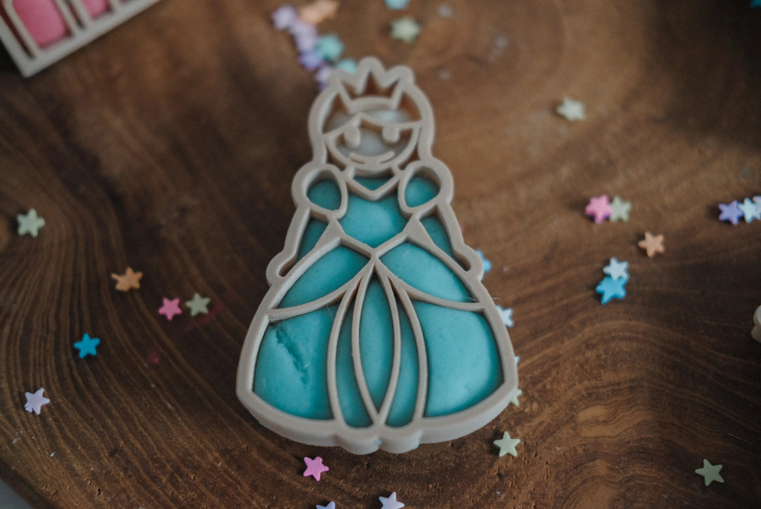 Eco-Friendly Fairytale Princess Playdough Sensory Play Set with Cutter - Perfect for Kids Creative Play & Early Learning Activities