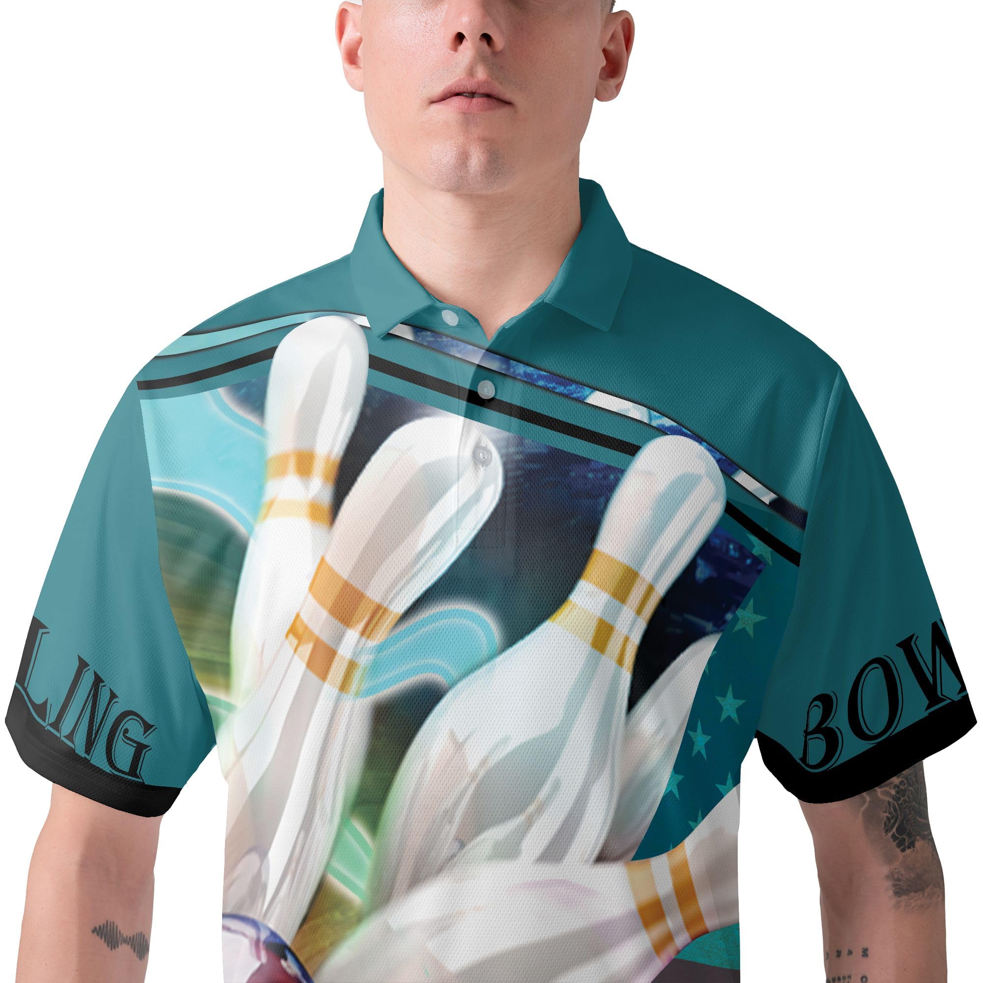 HYPERFAVOR Smart Bowling Polo Shirts for Men - Breathable Short Sleeve Performance Shirts - 3-Pack Set for Bowling Leagues & Casual Wear