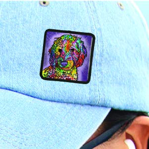 Dean Russo Art Peel & Stick Decorative Patch - Doodle Design Iron-On Applique for DIY Crafts, Jackets, Bags & Home Decor