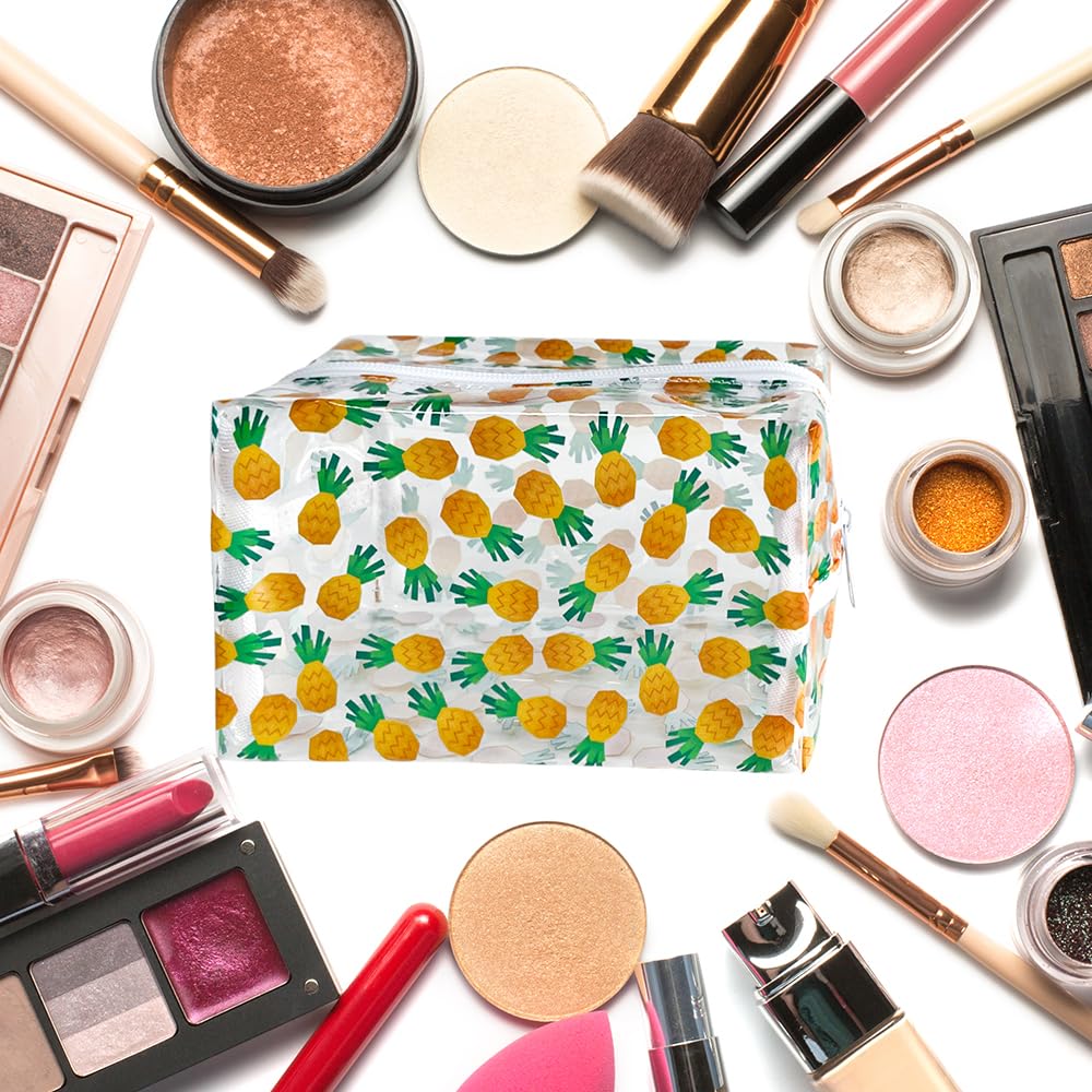 ONEART Cute Fruit Cosmetic Bag - Clear Makeup Toiletry Pouch with Zipper, Cartoon Portable Organizer Storage Holder for Travel, Gym, School (Set of 1) - Perfect for Makeup Brushes, Skincare Products & Travel Essentials