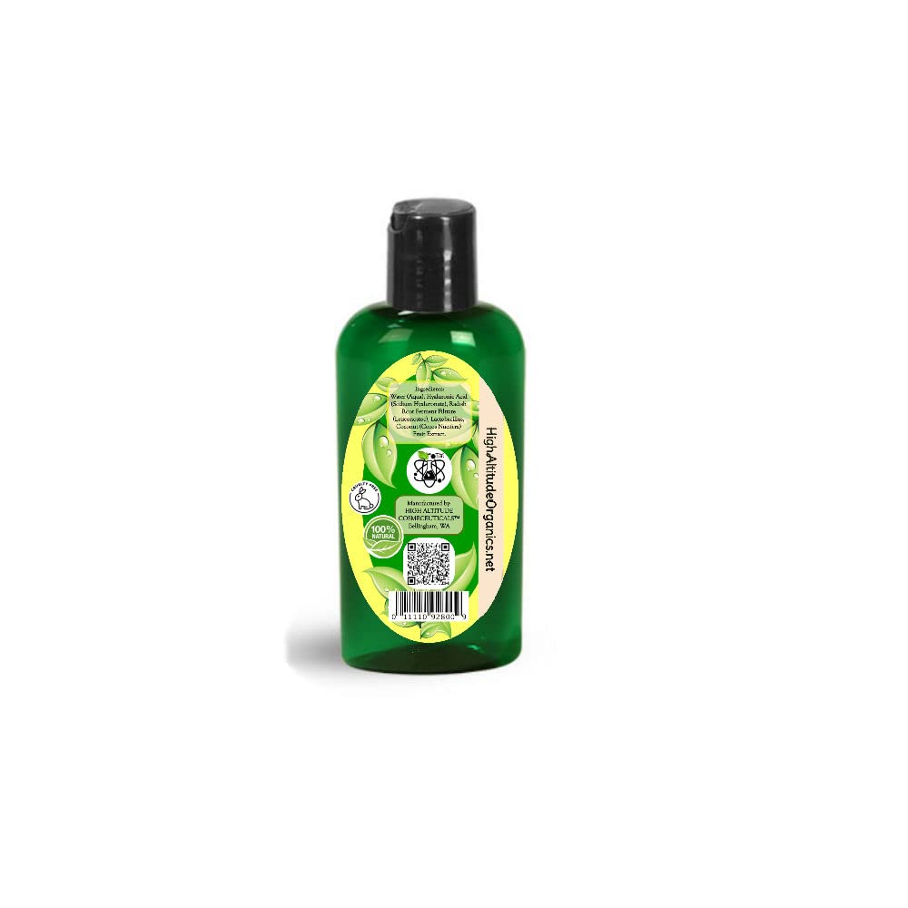 100% Pure Hyaluronic Acid Serum for Face - Organic Deep Hydration Moisturizer with Low Molecular Weight - No Toxic Chemicals - 2 fl oz (60ml) by High Altitude Organics - Perfect for Dry Skin, Wrinkles & Daily Skincare Routine