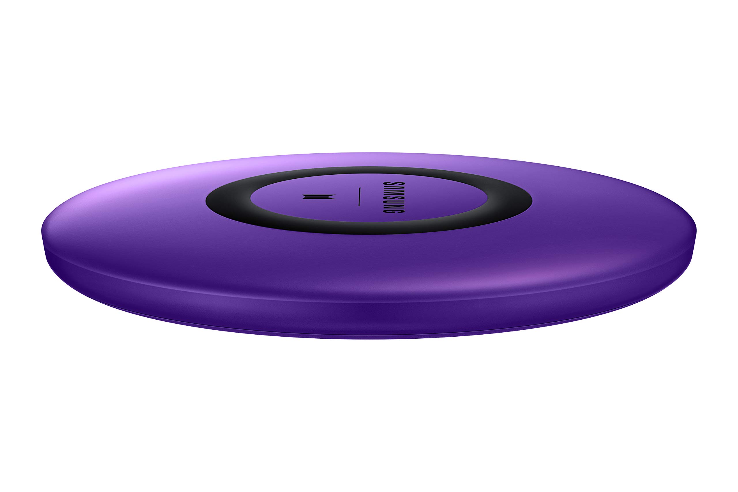 Samsung BTS Wireless Charger Pad Slim - Fast Qi-Certified Charging for Samsung Galaxy, iPhone, AirPods (EP-P1100REEGUS) - Perfect for Home, Office, Nightstand & Travel