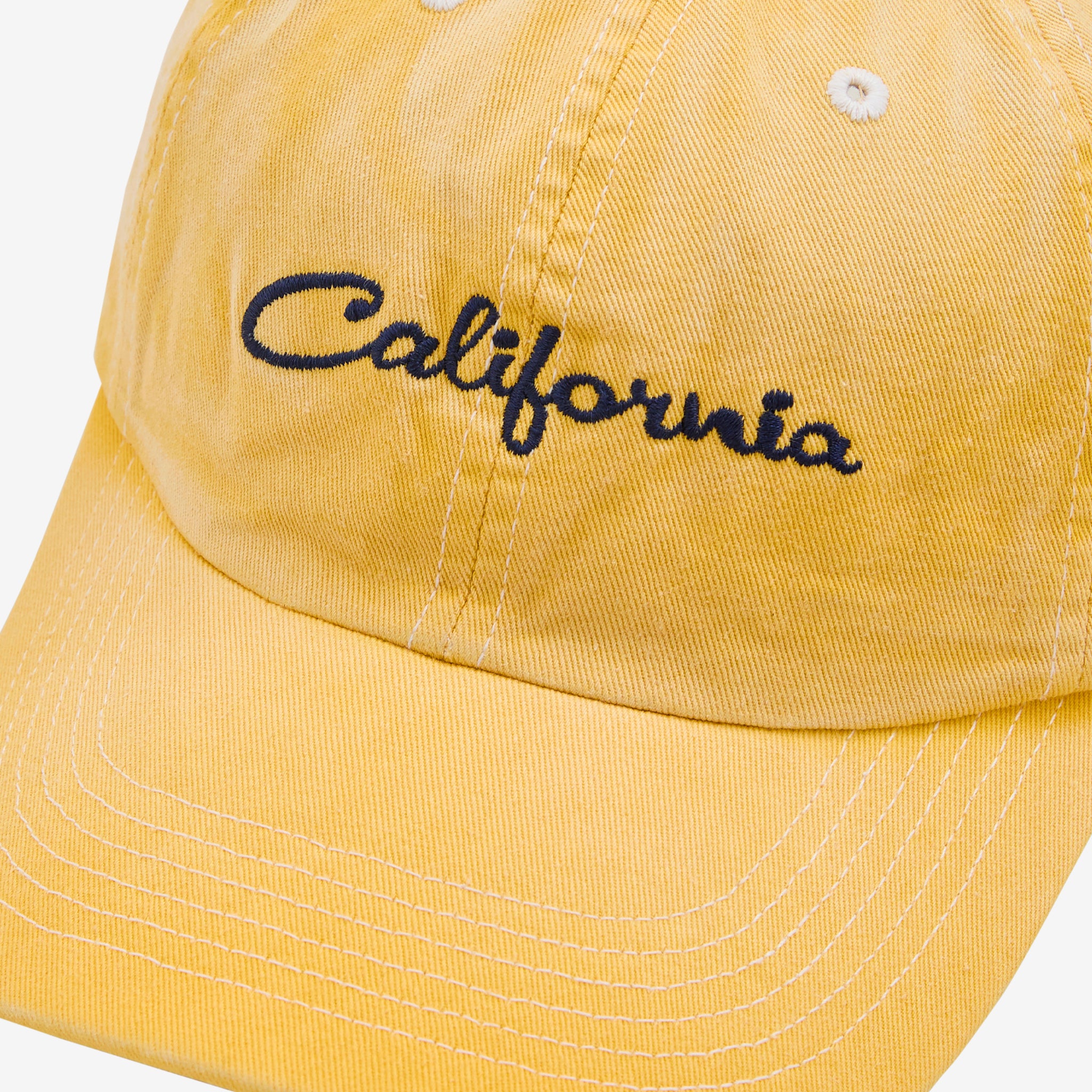 California Embroidered Baseball Cap - Yellow Adjustable Dad Hat for Men & Women - Perfect for Outdoor Sports, Hiking, and Casual Wear