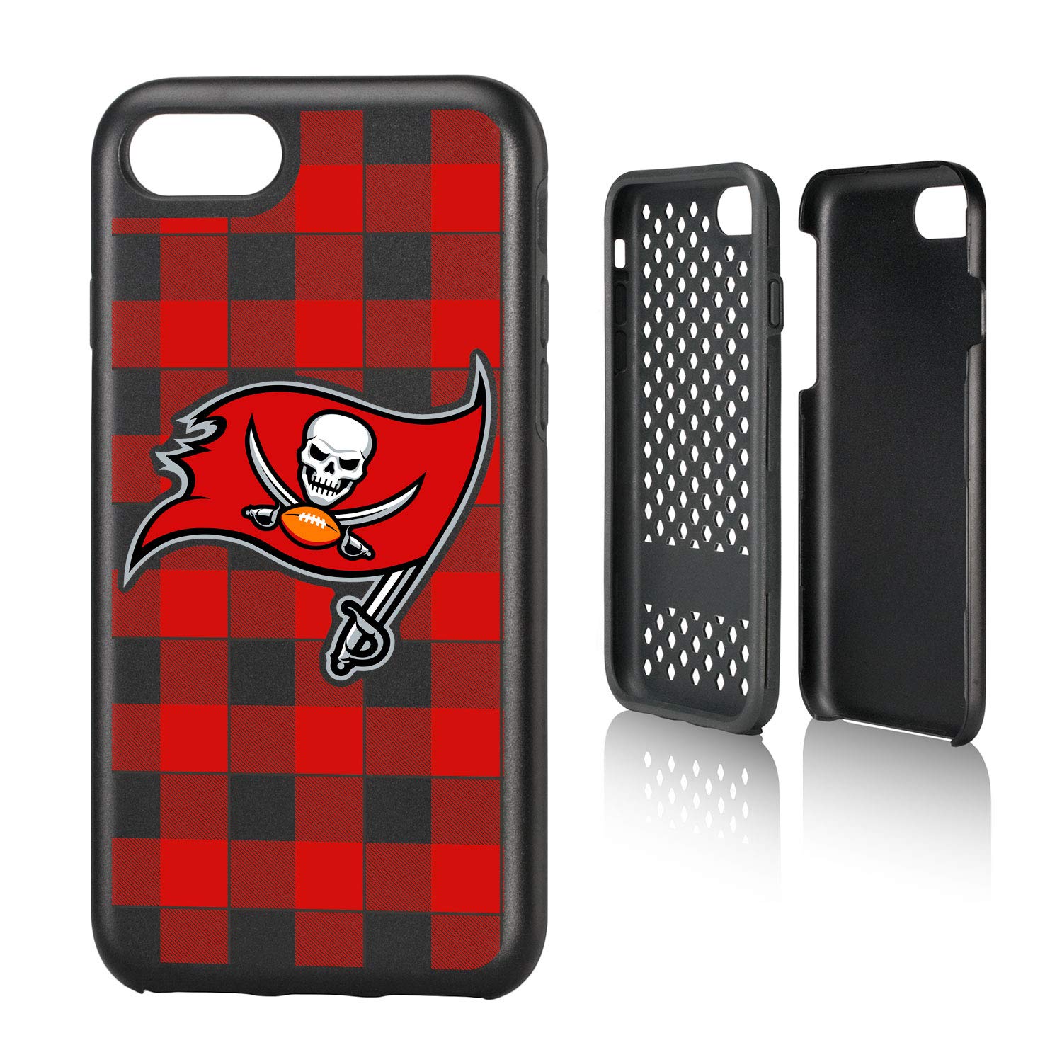 Tampa Bay Buccaneers iPhone Case - Rugged Plaid Design Protective Cover for iPhone 12/13/14 Pro Max | Durable Shockproof Football Team Case for Fans | Perfect for Game Day, Tailgating & Everyday Use
