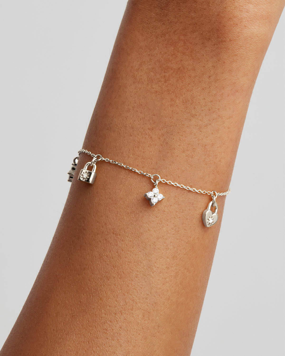 925 Sterling Silver Love Unlocked Charm Bracelet for Women - Romantic Gift for Anniversary, Valentine's Day & Special Occasions