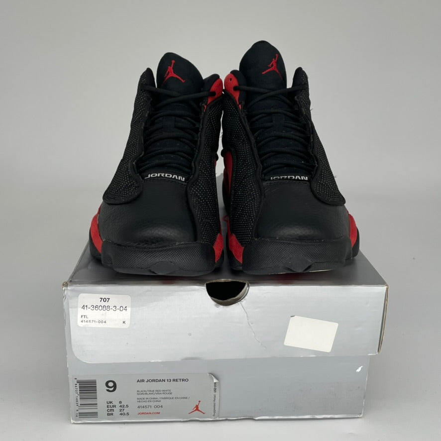 AIR JORDAN 13 BRED Men's Basketball Shoes Size 9 - Black/Red 414571-004 | Retro Sneakers for Streetwear & Sports Performance