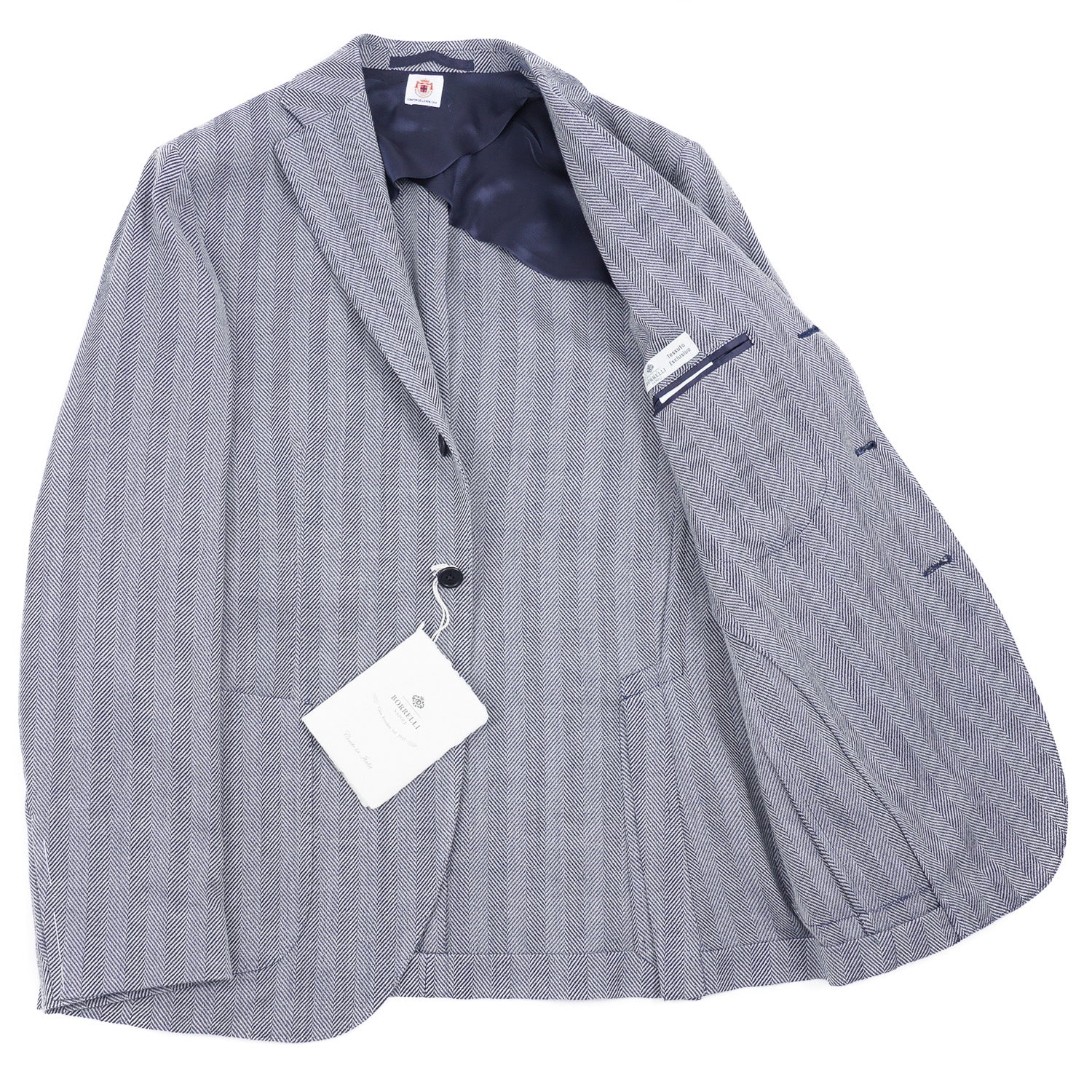 Luigi Borrelli Men's Deconstructed Wool Sport Coat - Lightweight Tailored Blazer for Business, Office & Formal Occasions