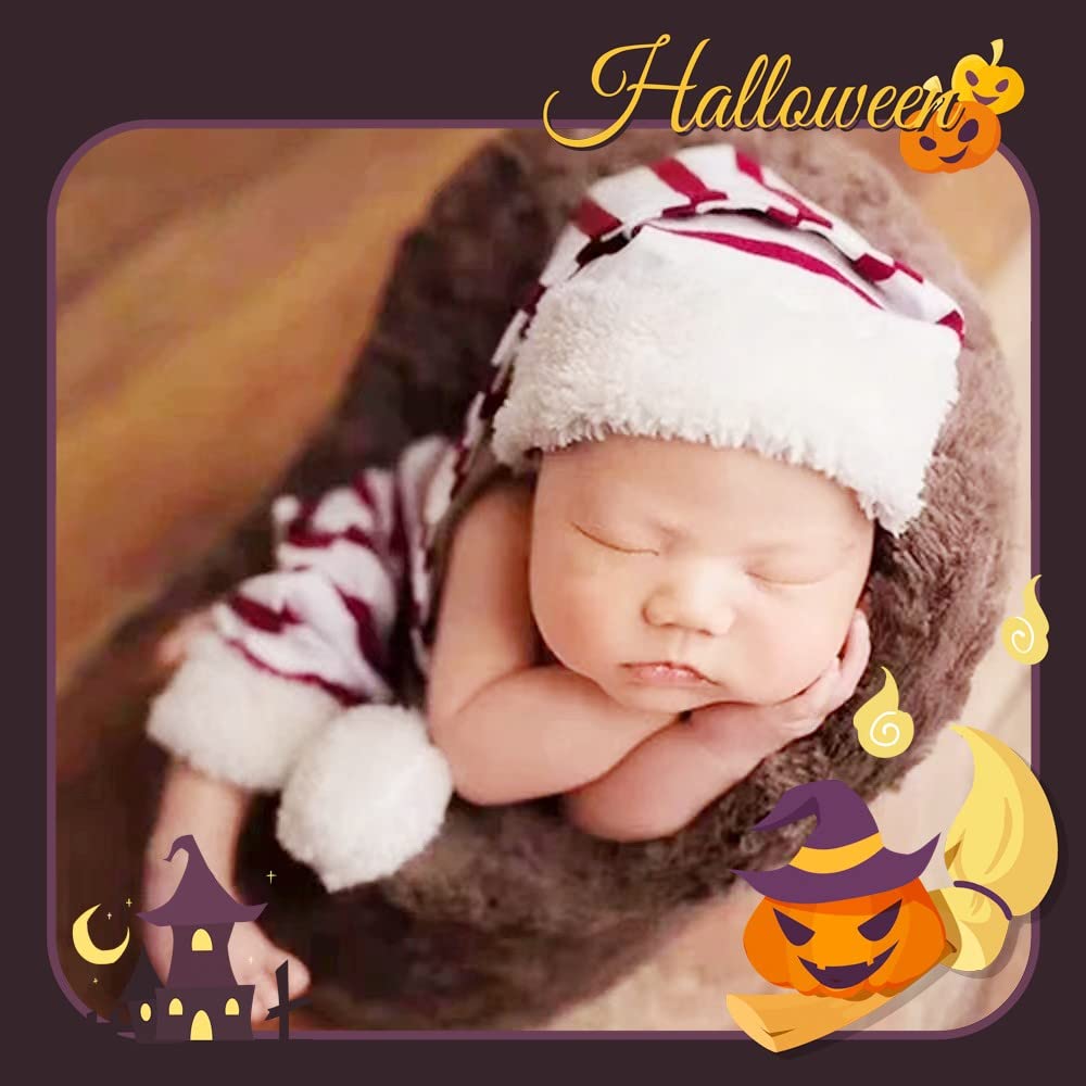 Newborn Baby Photography Outfit - Christmas Photo Prop Set for Infant Photography, Baby Shower & Holiday Portraits