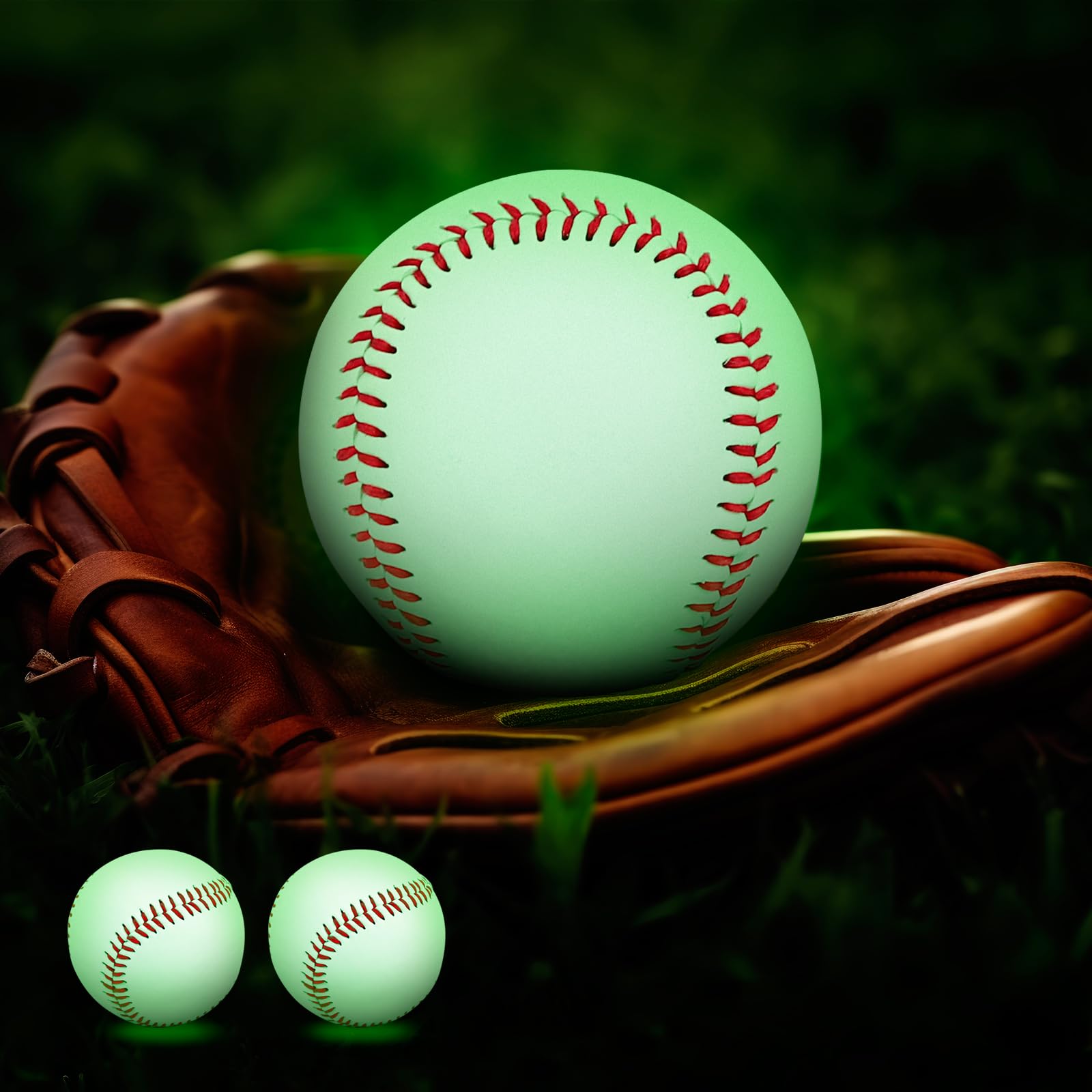 Glow in The Dark Baseball for Night Games - Official Size & Weight for Kids, Adults & Baseball Fans - Perfect for Backyard, Park & Nighttime Practice