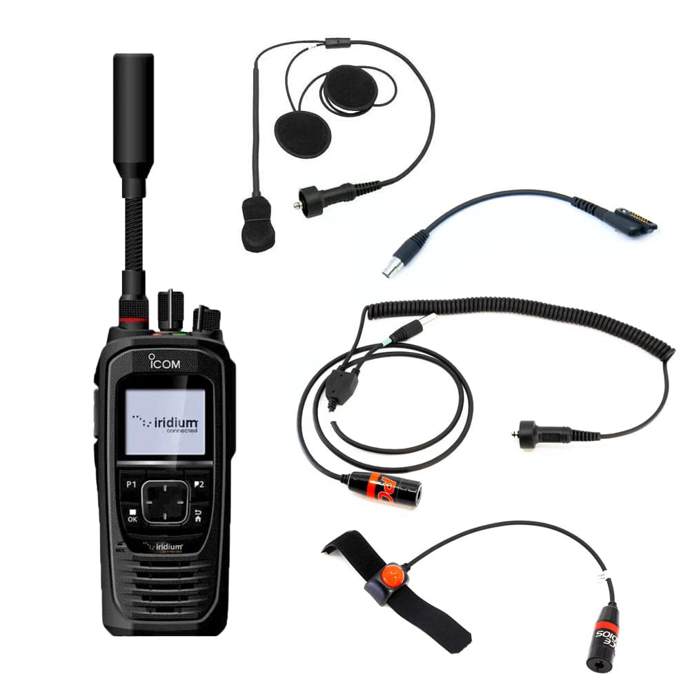 Icom SAT100 Moto Package - Satellite GPS Messenger for Motorcycles, ATVs & Outdoor Adventures | Emergency SOS, Two-Way Texting & Tracking | Perfect for Off-Roading, Camping & Remote Travel