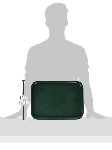 Winco 12x16 Inch Green Fast Food Tray - Durable Plastic Serving Tray for Restaurants, Cafeterias, and Food Service - Perfect for Buffets, Catering, and Commercial Kitchens