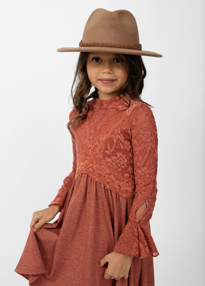 Kaleigh Terracotta Dress - Elegant Flowy Midi Dress for Women | Perfect for Casual Outings, Date Nights & Summer Events