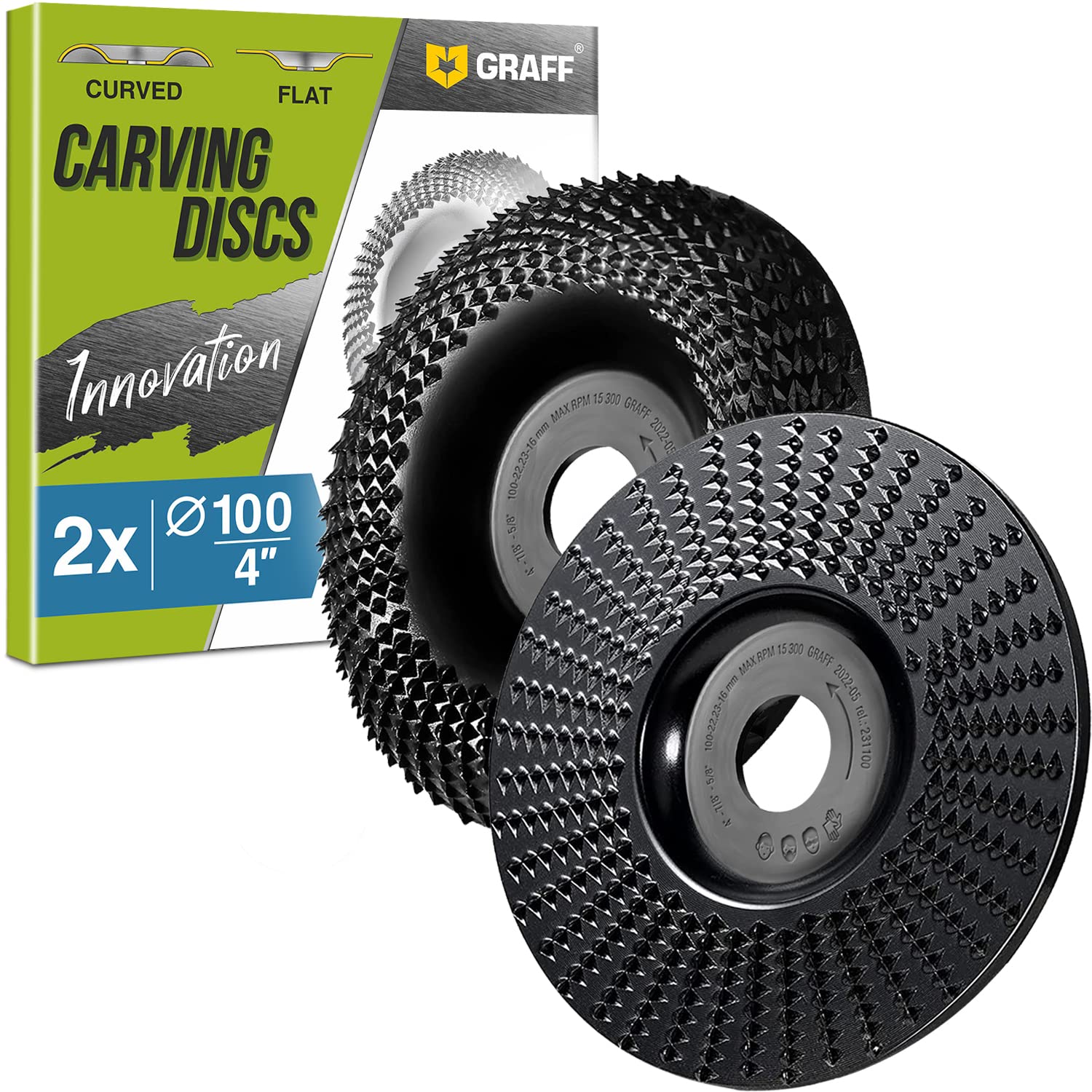 Premium 4 Inch Wood Carving Disc for Angle Grinder – Woodworking Shaping & Grinding Wheel for Hardwood, Softwood – 7/8