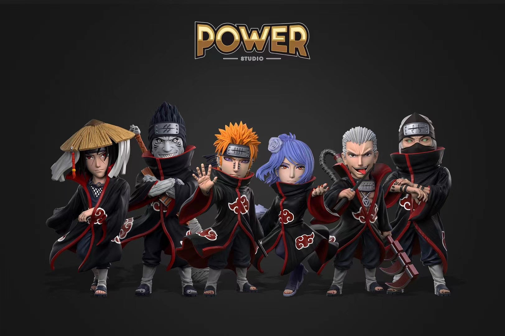 Power Studio Akatsuki Third Series Hidan & Kakuzu Anime Action Figures - Collectible Naruto Shippuden Character Statues for Fans, Home Decor, and Gift Giving