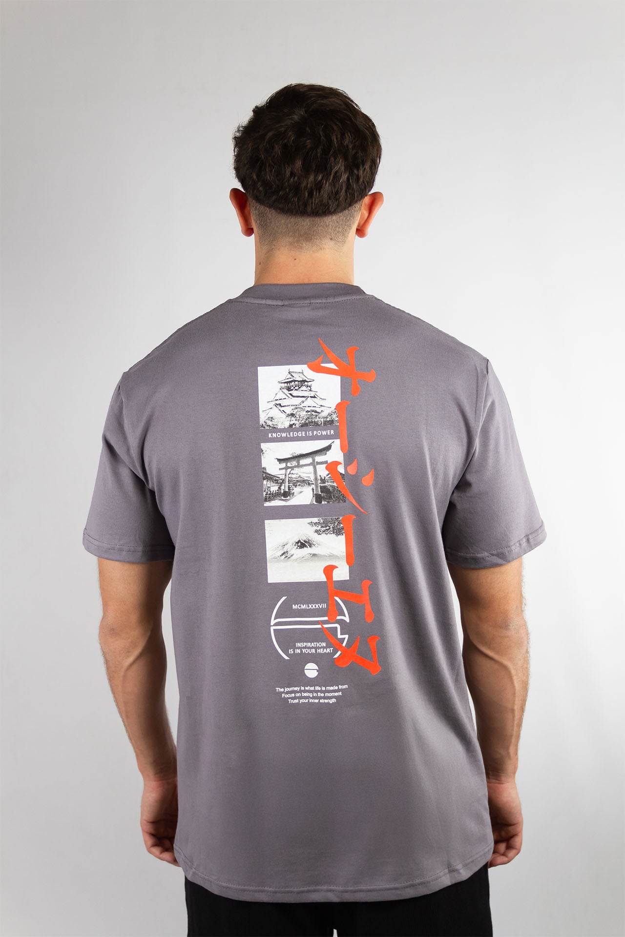 Original Ocn Grey T-Shirt for Men - Soft Cotton Casual Tee for Everyday Wear, Gym, and Outings
