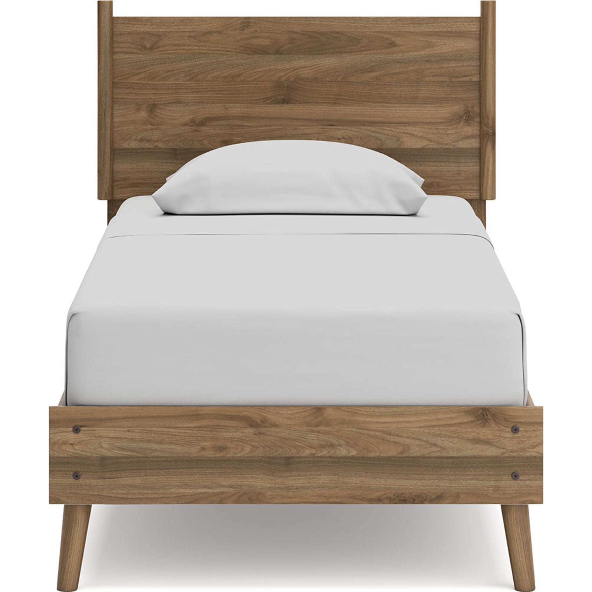 Aprilyn Twin Panel Bed in Honey Finish - Modern Wooden Twin Size Bed Frame for Kids & Teens - Perfect for Bedrooms, Dorms, and Guest Rooms