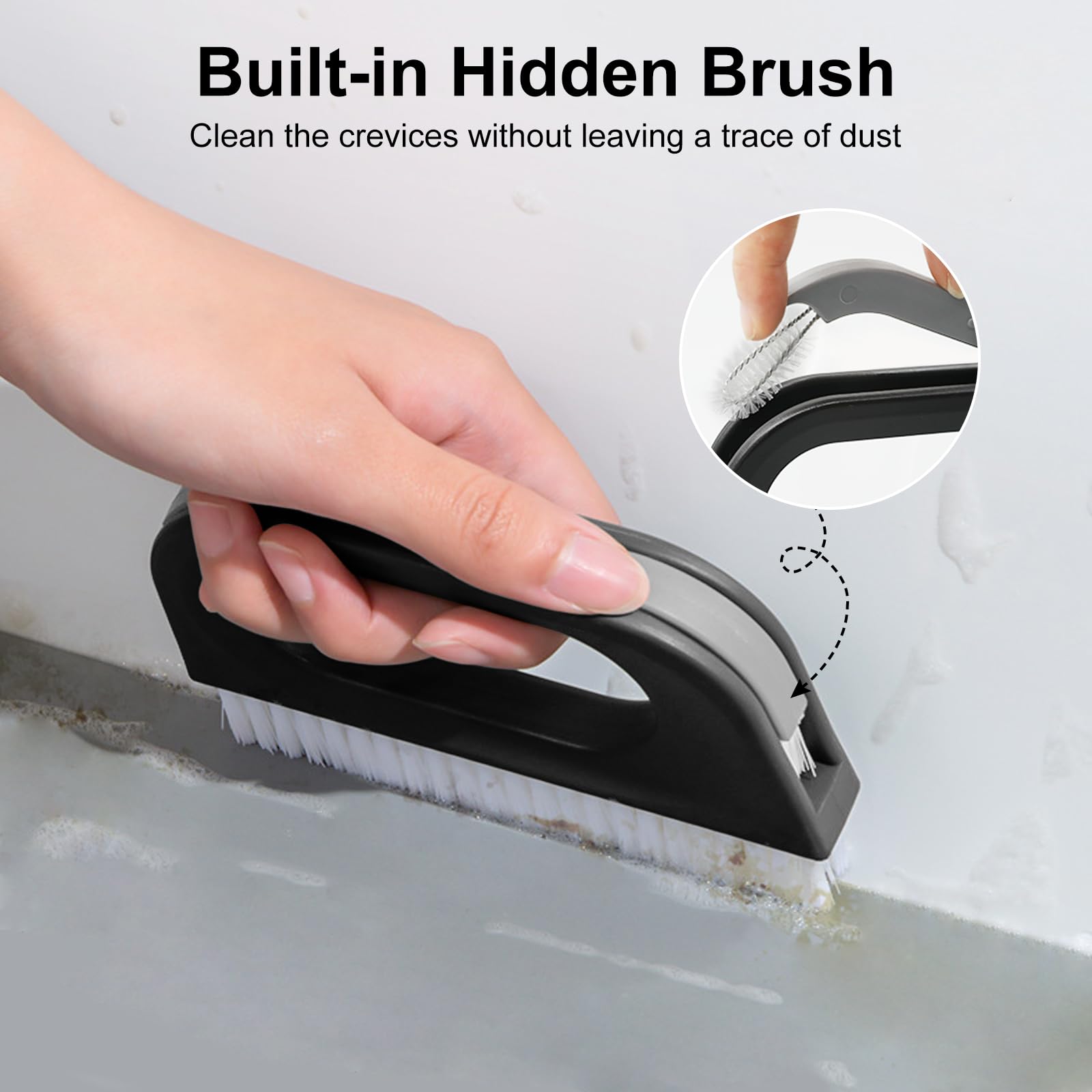 **SetSail Grout Brush Set - 7 Pack Heavy Duty Cleaning Brushes for Bathroom, Kitchen, Faucets, Windows & Toilets - Thin Crevice Scrub Brush for Tile, Grout & Hard to Reach Areas - Perfect for Deep Cleaning & Home Maintenance**