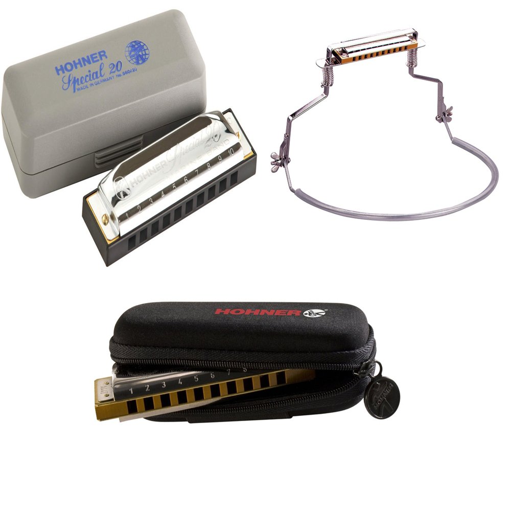 HOHNER Special 20 Harmonica with Case & Holder - Professional Blues & Folk Music Instrument for Beginners & Musicians | Perfect for Live Performances, Practice & Travel