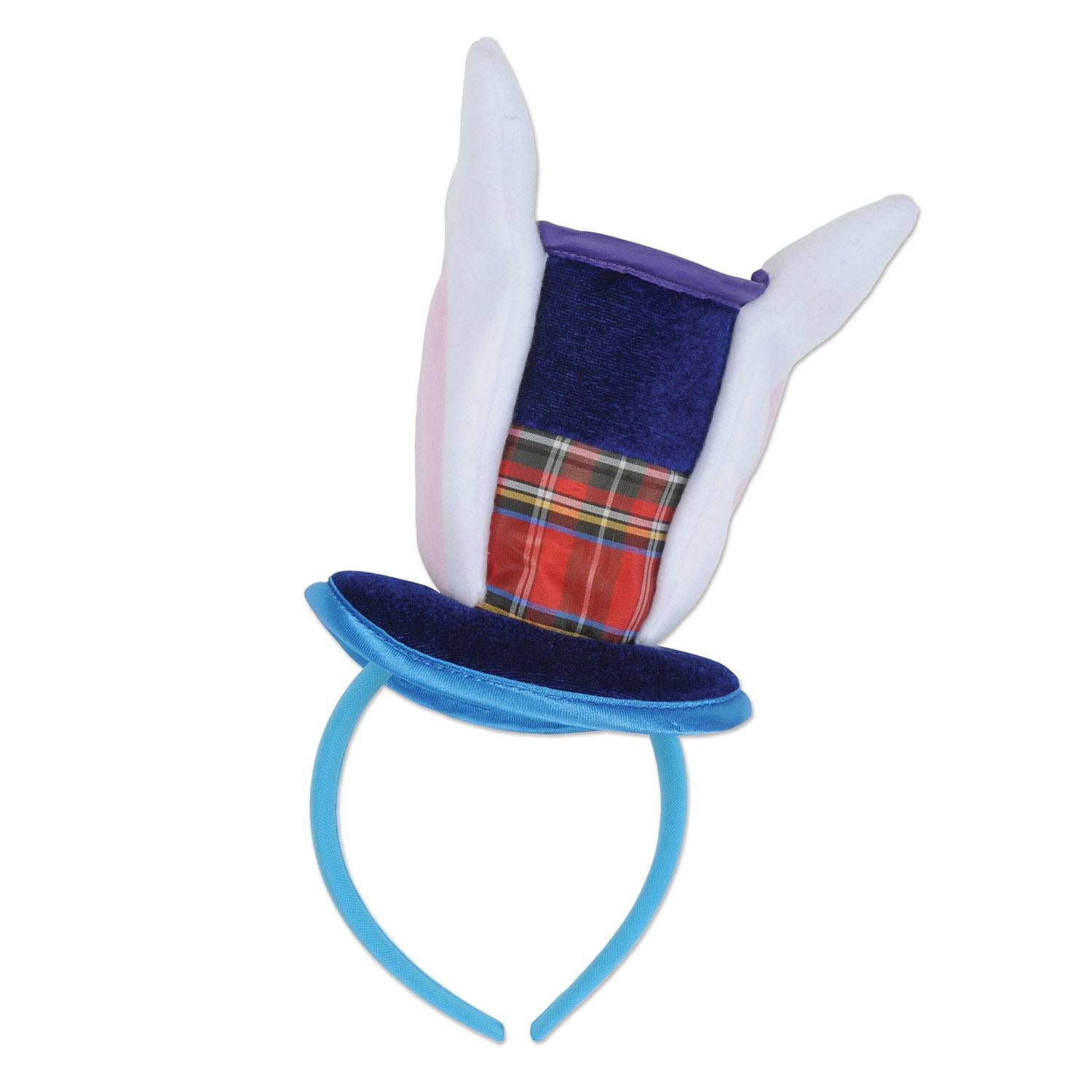 12 Pack Beistle Bunny Top Hat with Ears Headband - Easter Costume Accessories for Kids & Adults - Perfect for Easter Parties, Photo Booths, and Themed Events