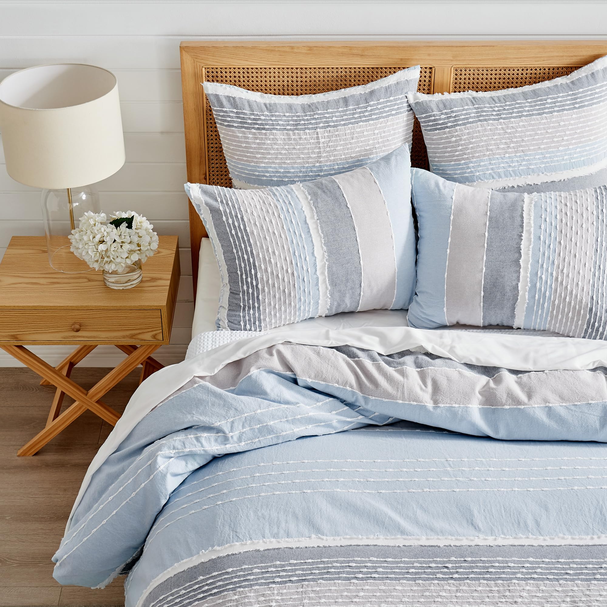 Levtex Home Santander Jacquard Duvet Cover Set - Full/Queen Size (90
