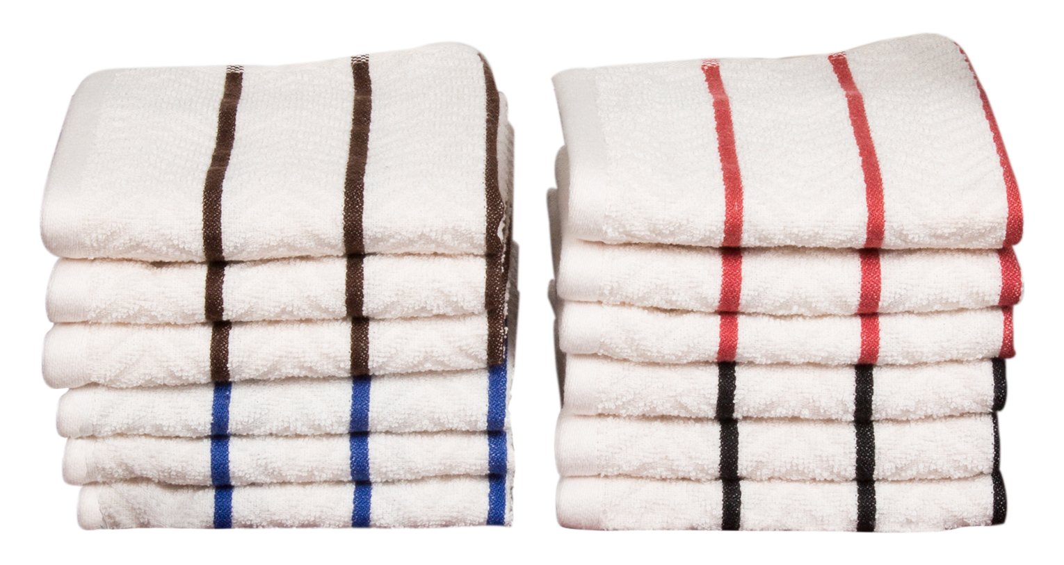 Bedford Home 16-Pack Reusable Kitchen Dish Cloths - Super Absorbent Cleaning & Drying Towels for Dishes, Countertops, and Household Chores