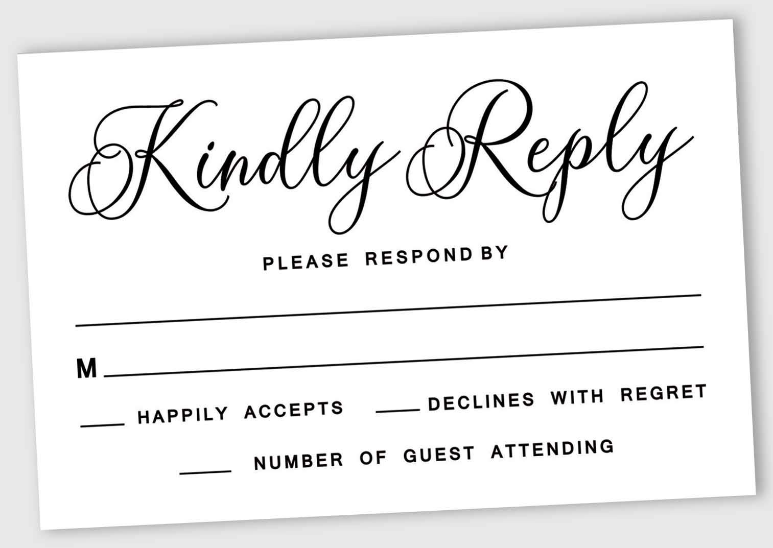 50 Blank RSVP Cards with White Envelopes - Elegant Wedding Response Cards for Invitations, Rehearsal Dinner, Baby Shower & Bridal Shower - Perfect for Engagement Parties and Special Events