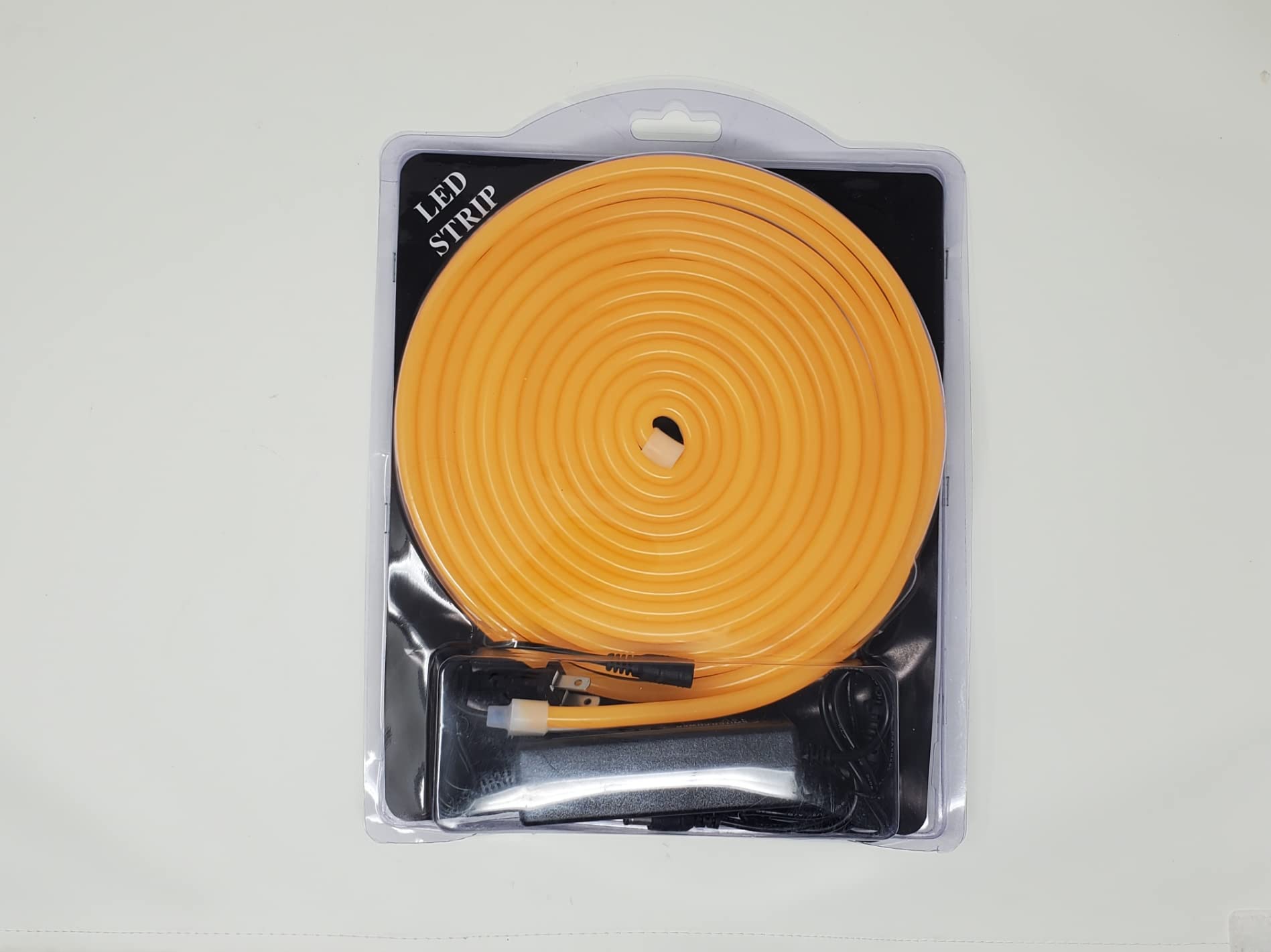 12V Flexible LED Neon Sign Lights - Waterproof Silicone Tube LED Strip with Power Supply, 5M/16.4ft (Yellow) - Perfect for Bars, Restaurants, Home Decor & Party Lighting