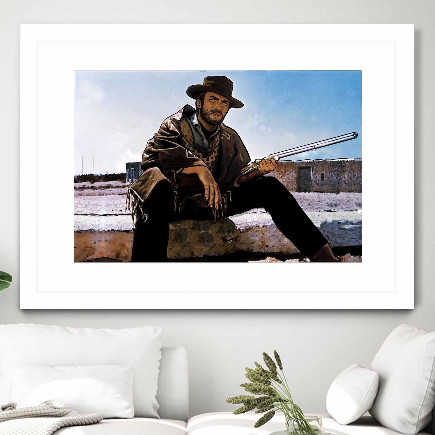 Clint Eastwood The Man With No Name - Classic Western Movie for Film Collectors & Western Fans - Perfect for Movie Nights & Cowboy-Themed Parties