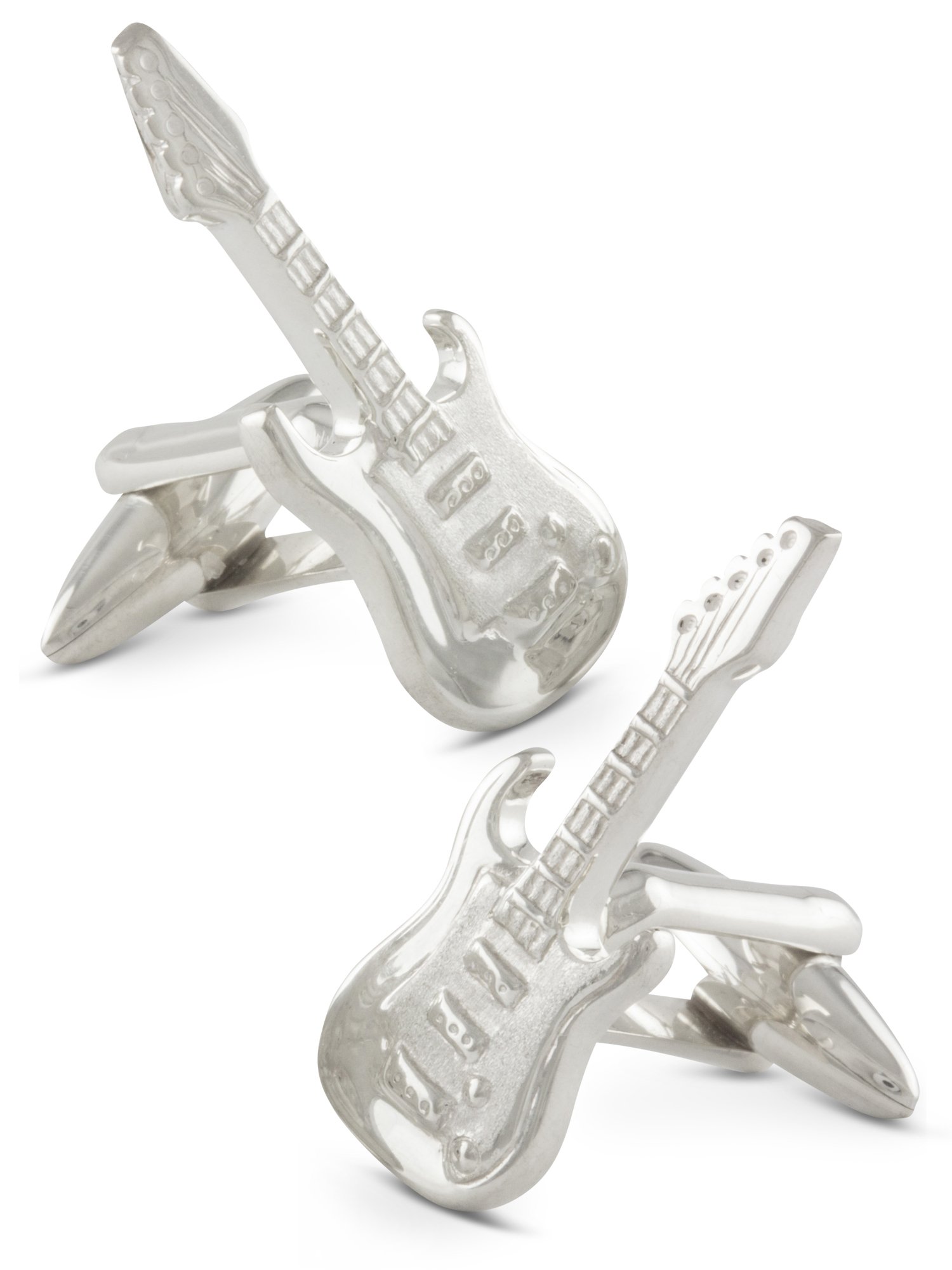 Stylish Silver Guitar Cufflinks for Men - Perfect for Musicians, Grooms & Music Lovers - Great for Weddings, Concerts & Special Occasions