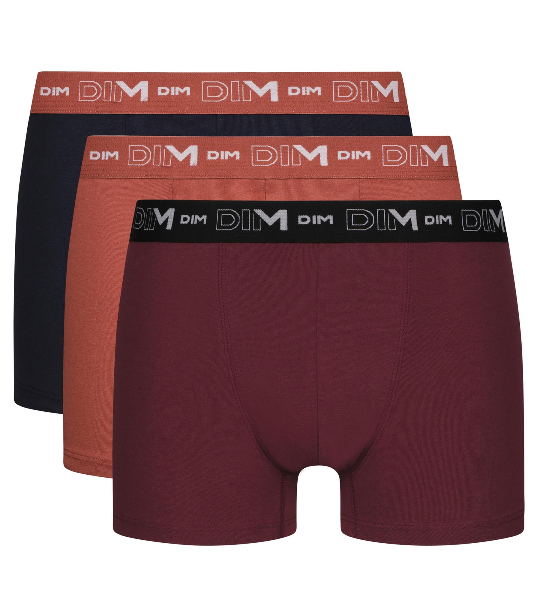 3 Pack Men's Boxer Briefs - Black, Brown & Terracotta Heather - Cotton Stretch Underwear for Comfort & Support - Perfect for Daily Wear, Gym & Travel