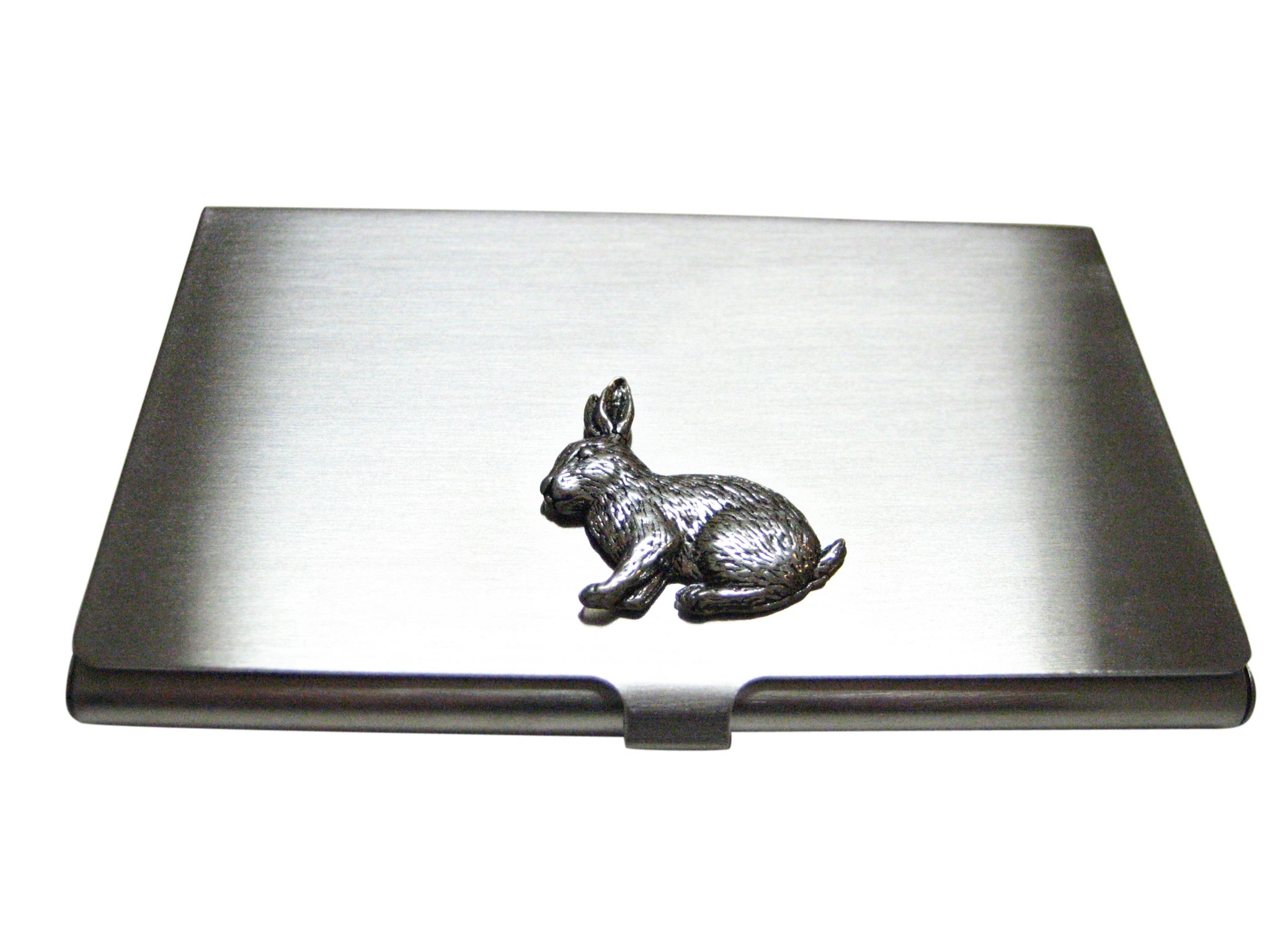 Elegant Sitting Rabbit Business Card Holder by Kiola Designs - Perfect for Office, Home Desk & Gift Giving