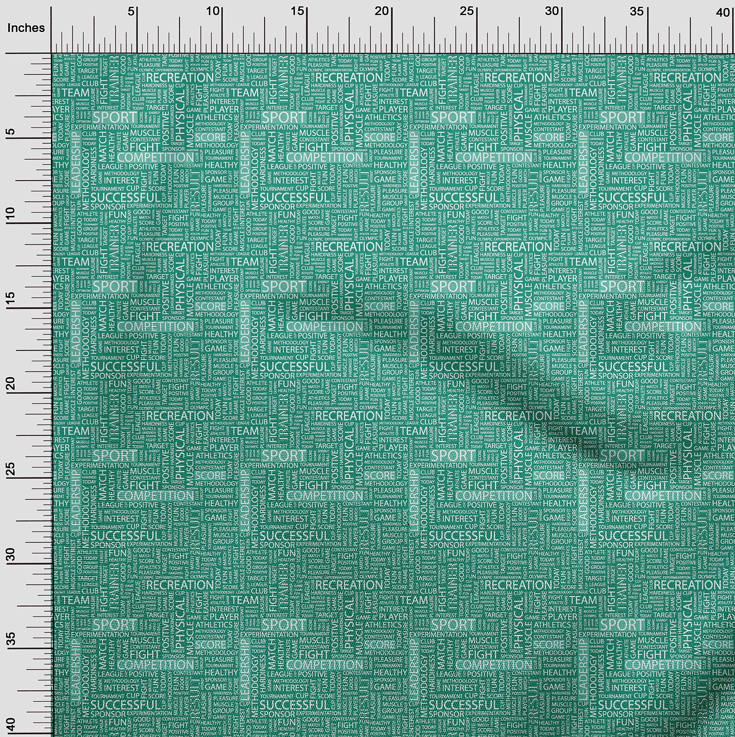 Premium 100% Cotton Jersey Green Fabric for DIY Clothing & Sewing Projects - 58 Inch Wide Printed Text Fabric by The Yard - Perfect for T-Shirts, Dresses, and Home Decor Sewing Supplies