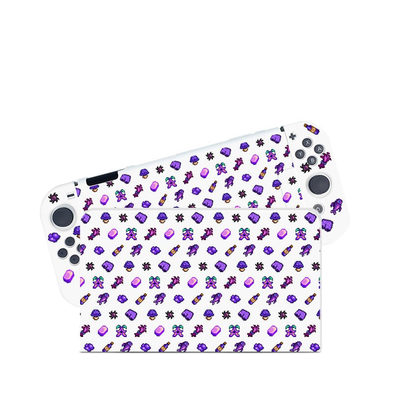 Premium Purple Stardew Valley Themed Carrying Case for Nintendo Switch & OLED - Protective Travel Pouch for Gaming Console & Accessories - Perfect for Commuting, Travel & Storage