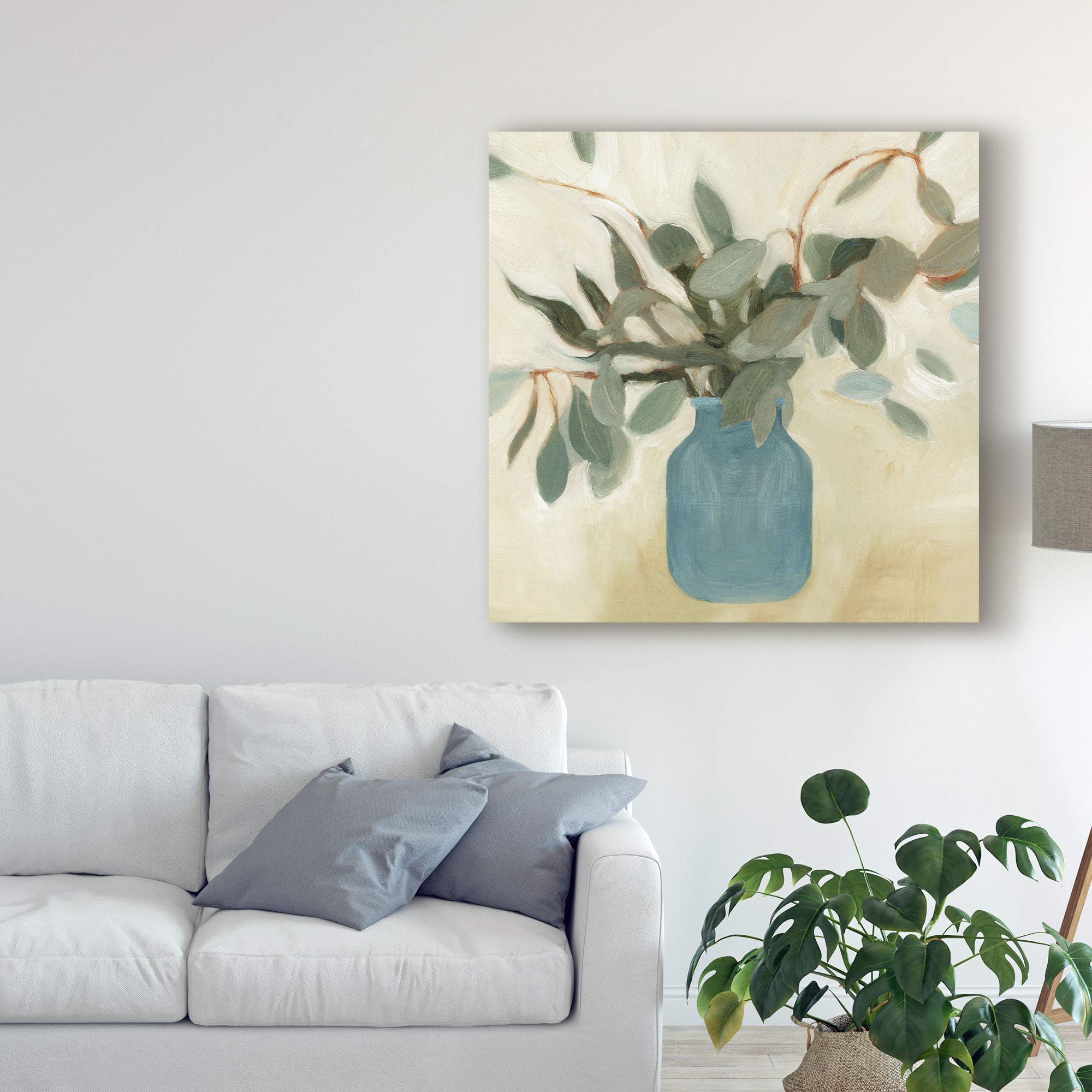 Emma Scarvey Neutral Arrangement II 24x24 Canvas Wall Art - Modern Abstract Painting for Living Room, Bedroom & Office Decor