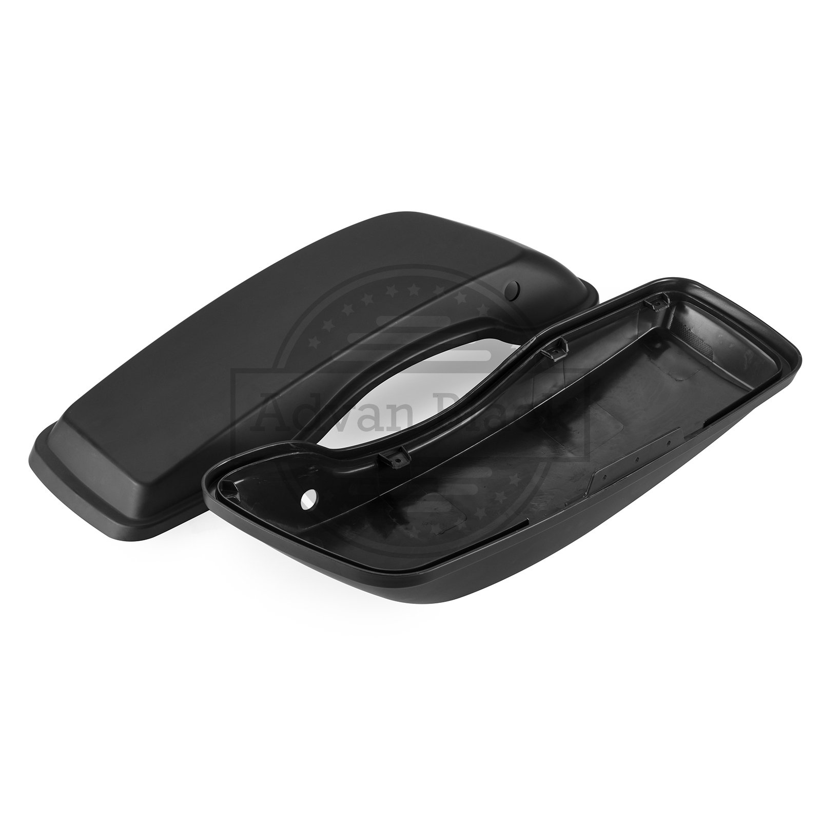 2014+ Harley Touring Motorcycle Saddlebag Lids - Ready to Ship Denim Black Replacement Parts | Perfect for Road Trips & Custom Bike Upgrades