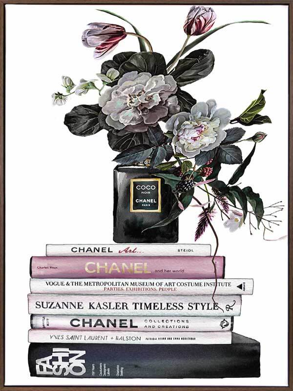 Luxury Chanel Noir Canvas Art Print - Elegant Home Decor for Living Room & Bedroom Wall