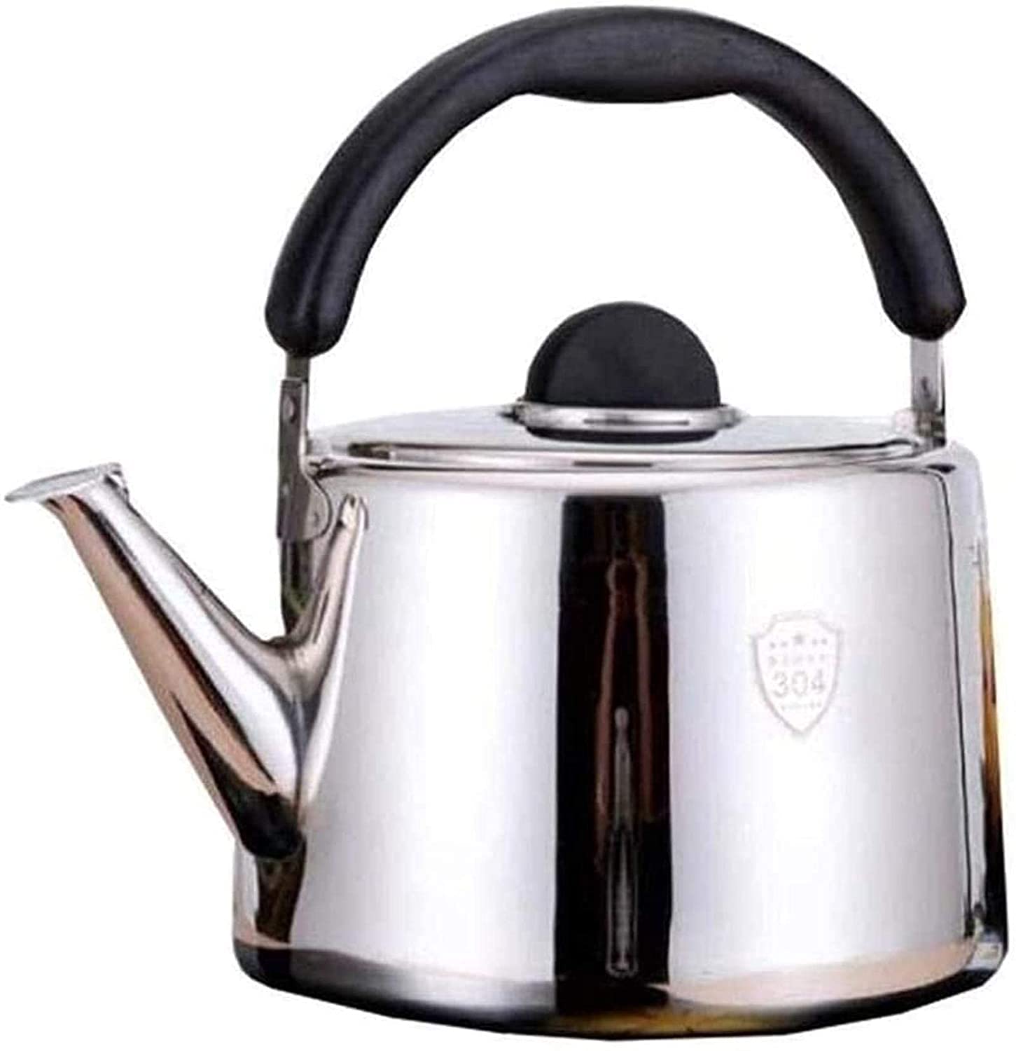 Stainless Steel Whistling Stovetop Tea Kettle - 4L Camping & Kitchen Kettle for Gas/Electric Hobs - Perfect for Home, Restaurant & Outdoor Use