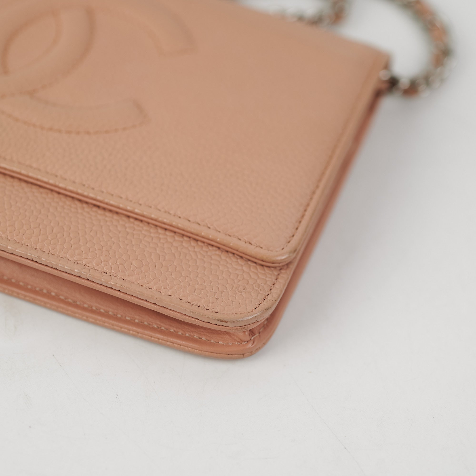 Chanel Caviar Wallet on Chain WOC in Beige | Authentic Designer Crossbody Bag for Women | Perfect for Evening Out & Daily Use