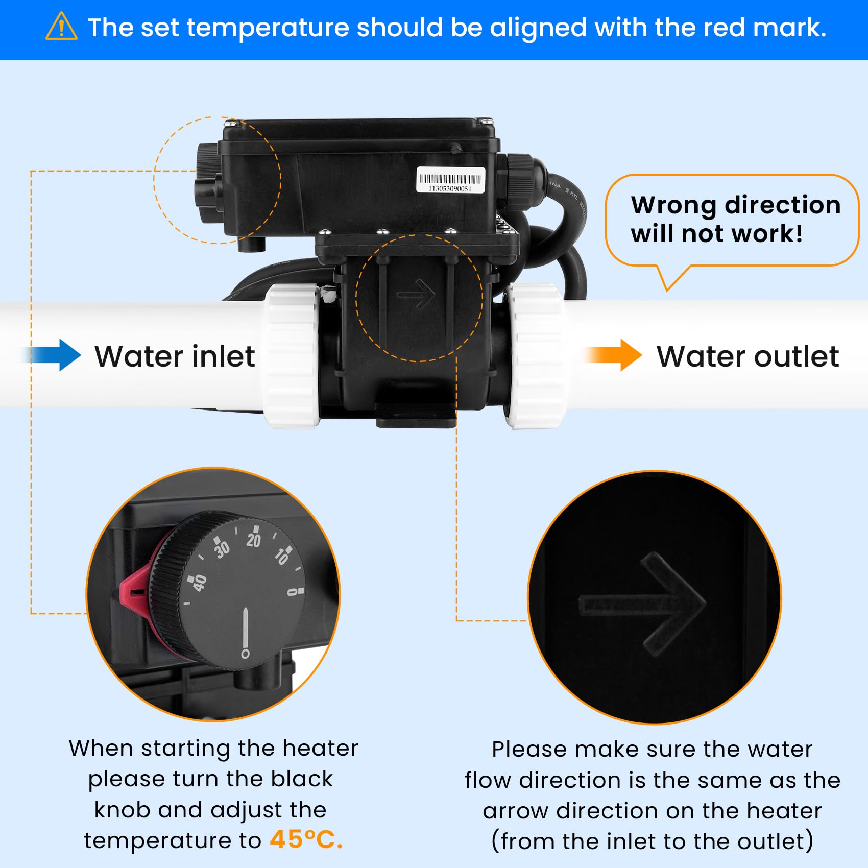 110V 2000W Hot Tub Heater with Digital Thermostat - Temperature Control for 400 Gallon Spas, Inflatable Bathtubs & Above Ground Pools - Perfect for Relaxation, Hydrotherapy & Backyard Leisure