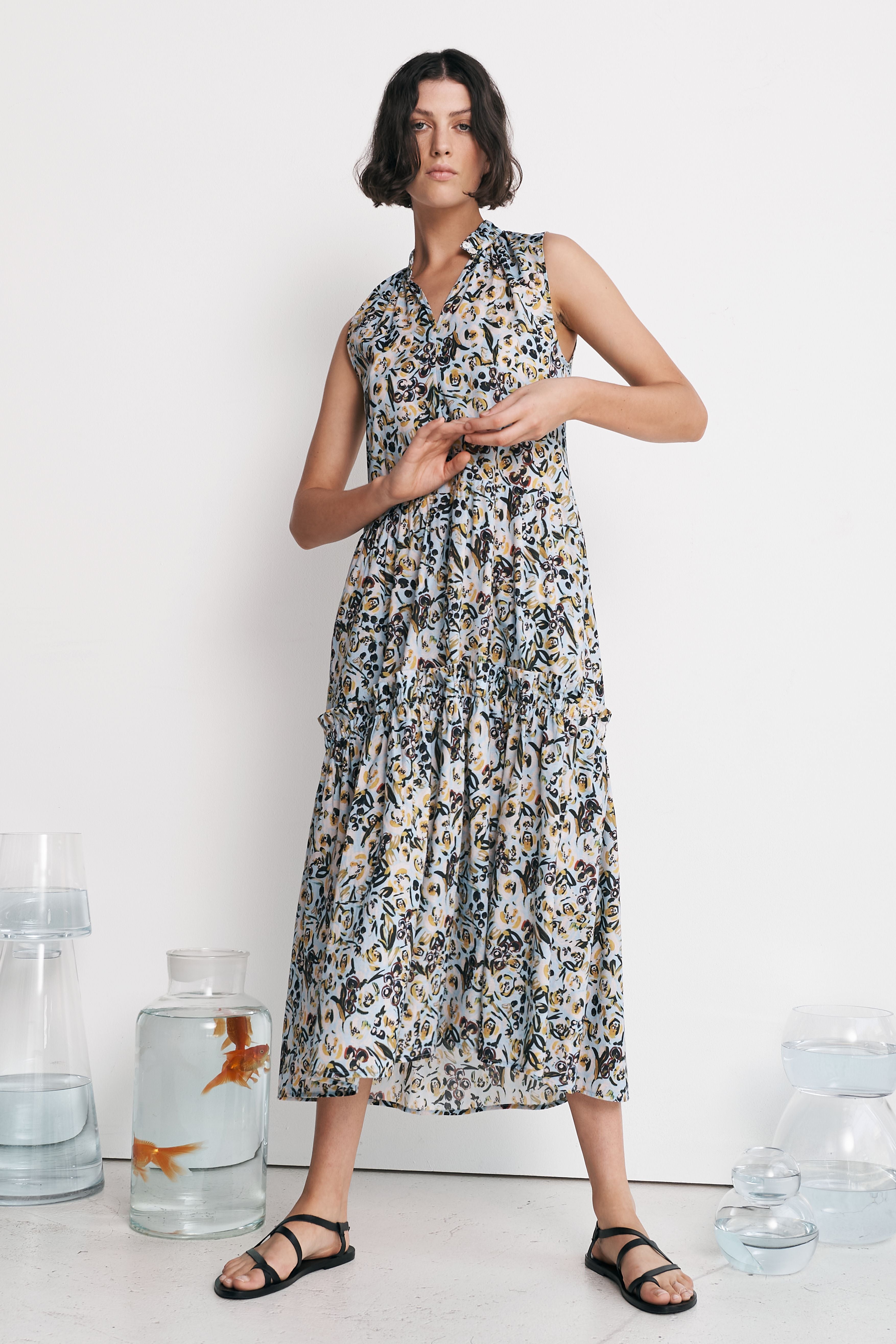 Avaus Women's Cotton Floral Print Dress - Casual Summer Dress for Beach, Party & Everyday Wear
