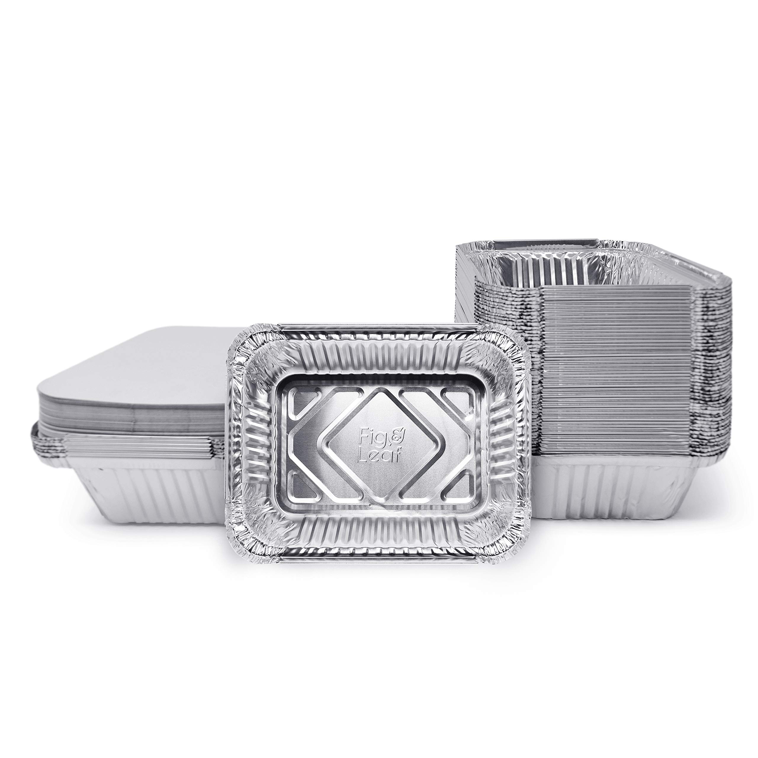 480-Pack Premium 1.5-LB Heavy Duty Disposable Aluminum Foil Takeout Pans with Lids - 7