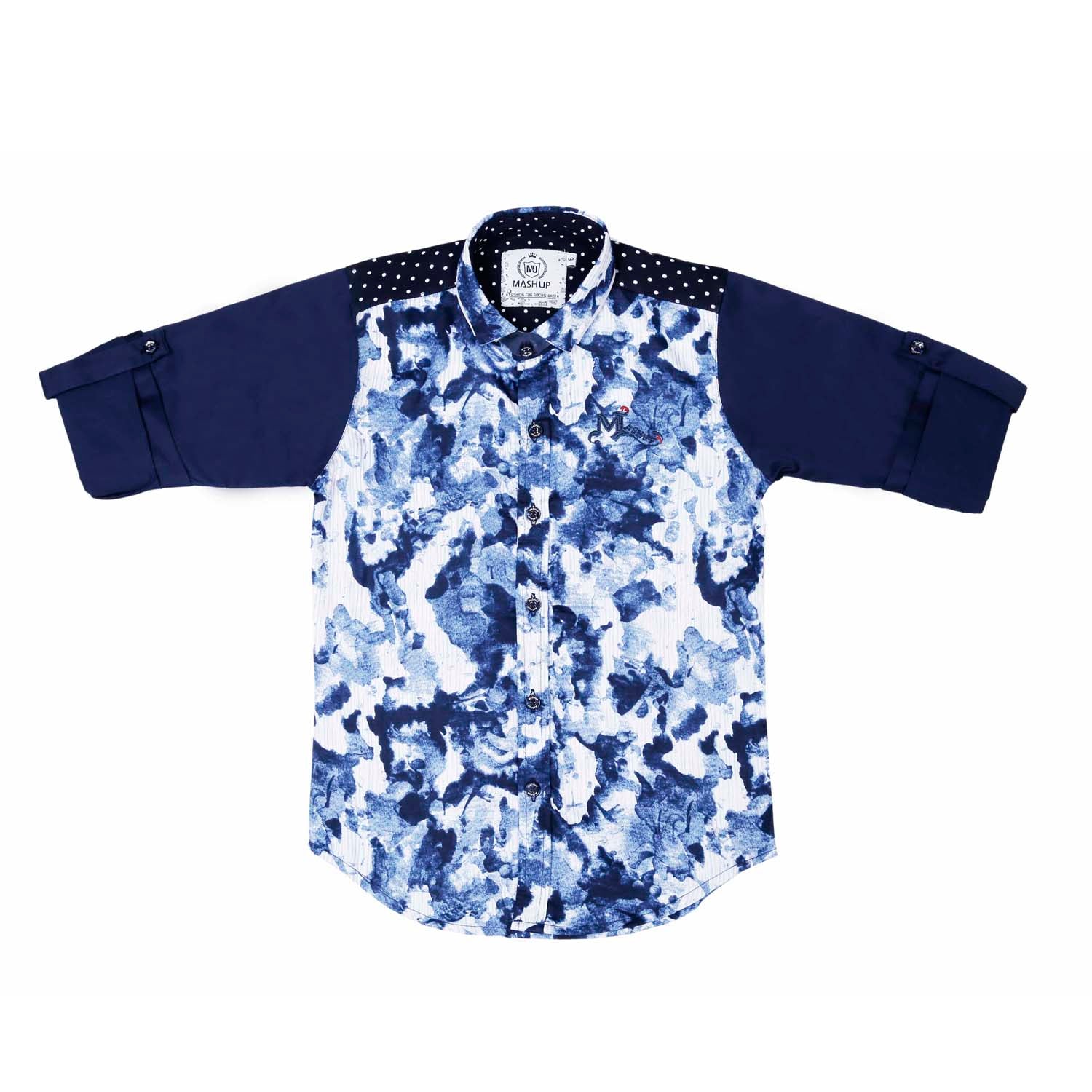 Stylish MashUp Contrasting Sleeves Shirt for Men & Women - Trendy Fashion Statement for Parties, Work & Casual Outfits